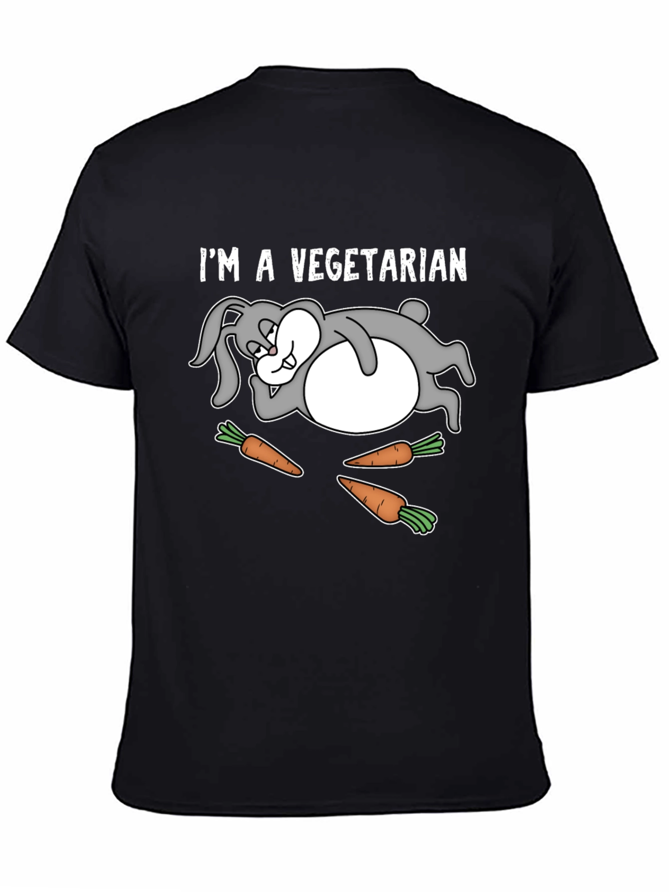 Vegetarian Rabbit T-Shirt Funny Graphic Tee