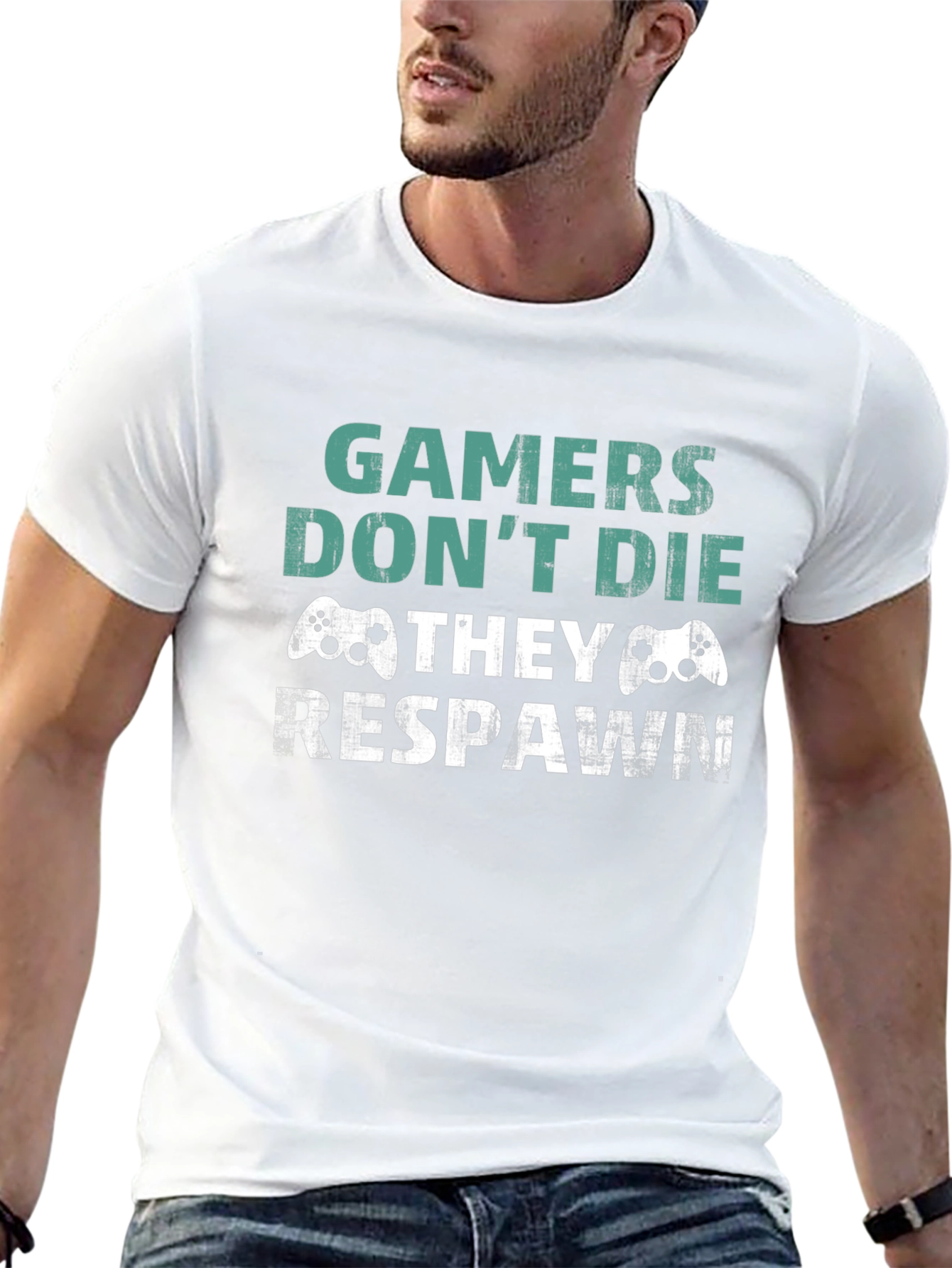 Gamer Respawn Graphic T-Shirt - Black