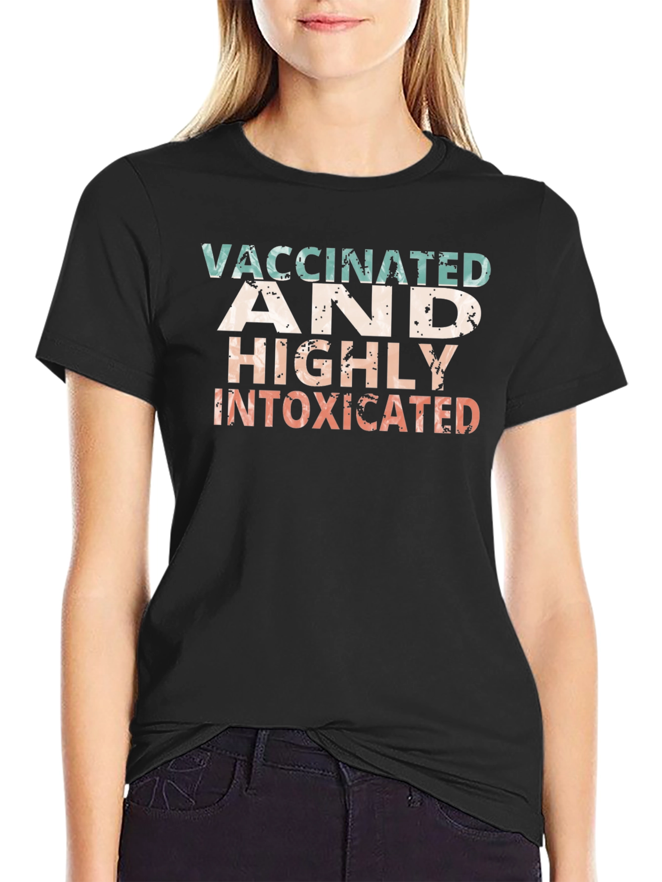 Vaccinated and Highly Intoxicated Funny T-Shirt