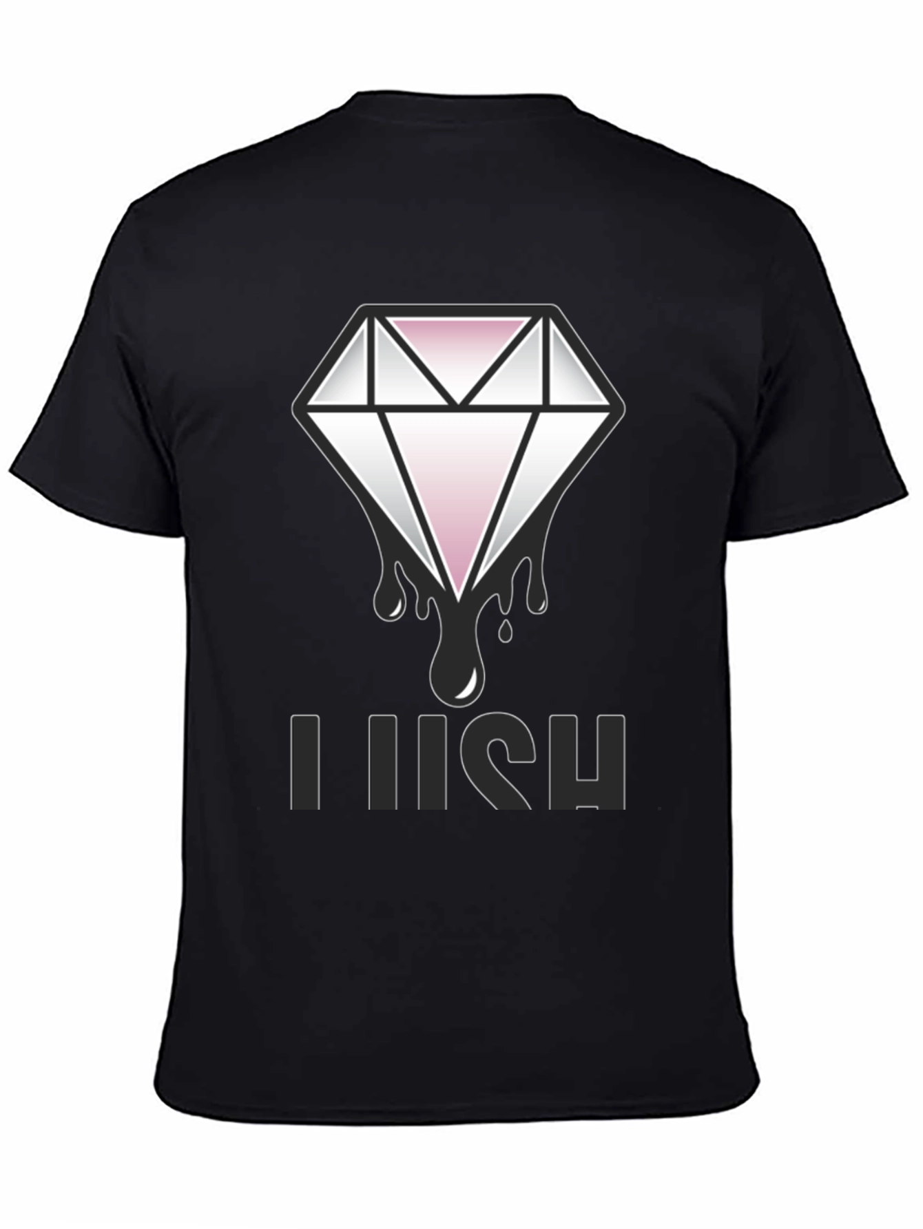 Lush Diamond Graphic Tee - Black Cotton Blend