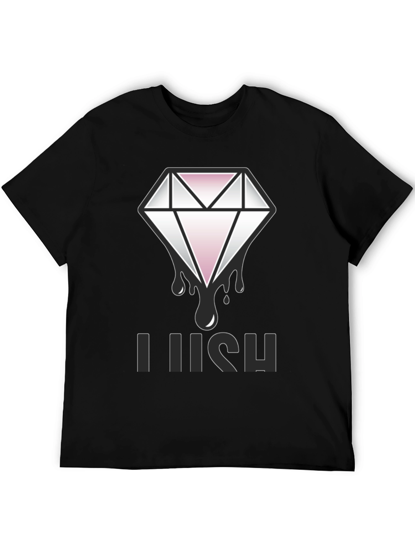 Lush Diamond Graphic Tee - Black Cotton Blend