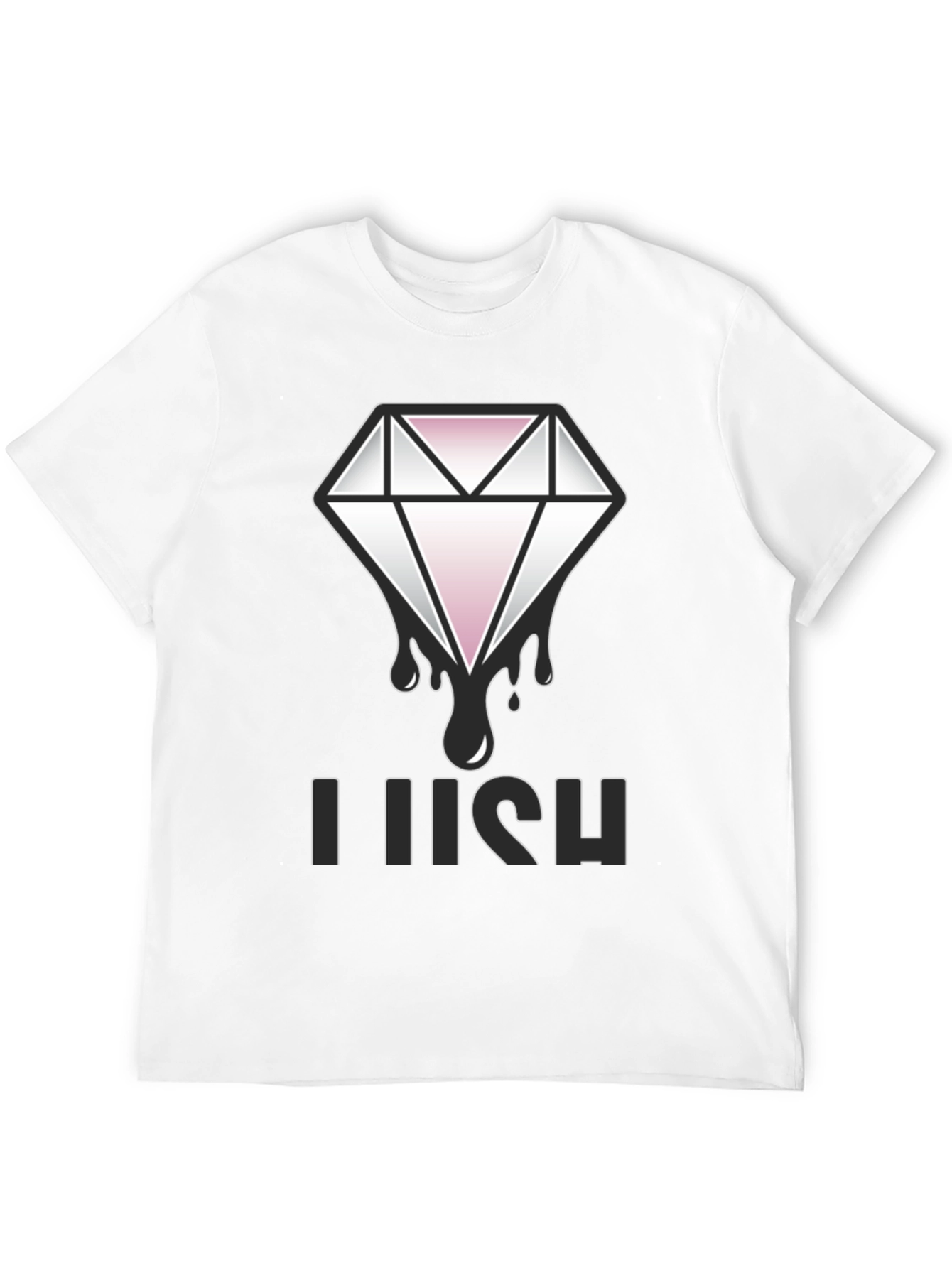 Lush Diamond Graphic Tee - Black Cotton Blend