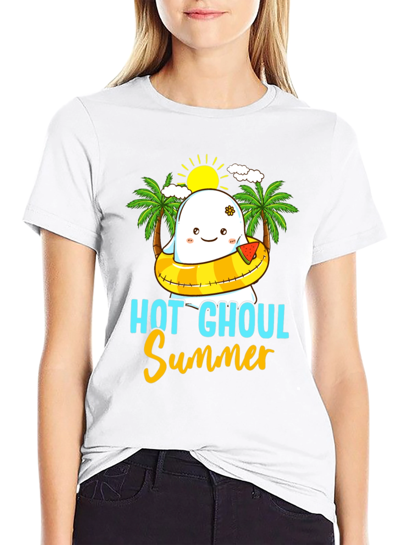 Hot Ghoul Summer Graphic T-Shirt