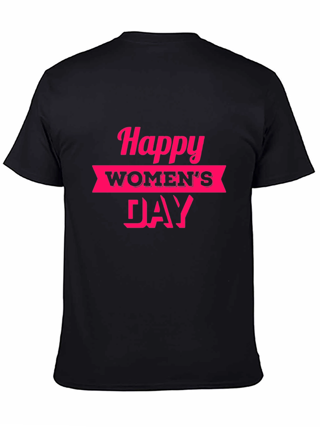 Happy Womens Day Graphic Tee - Black