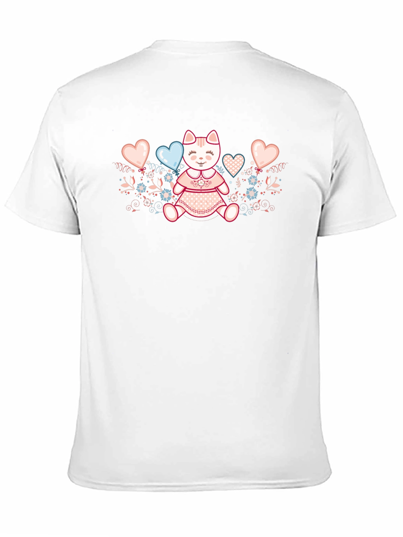 Cute Kitty Hearts Graphic Tee