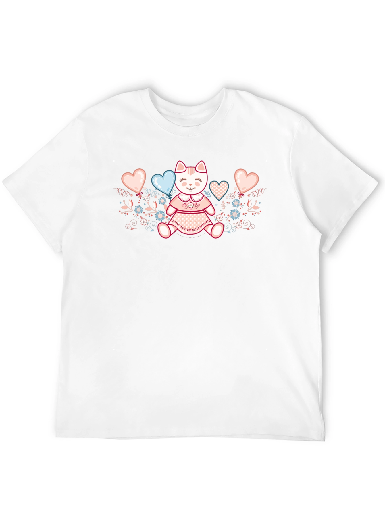 Cute Kitty Hearts Graphic Tee