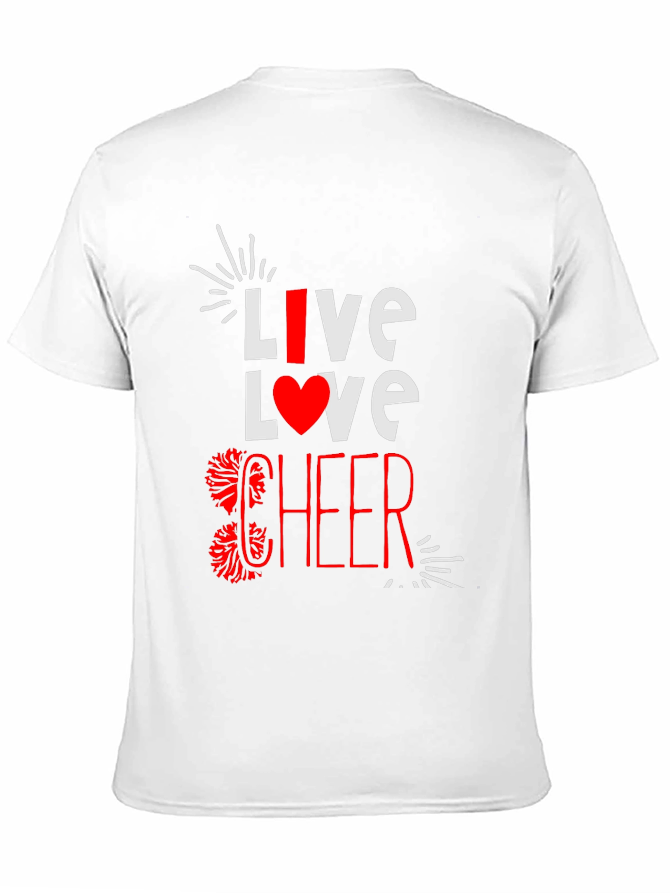 Live Love Cheer T-Shirt - Black Cotton Blend Tee