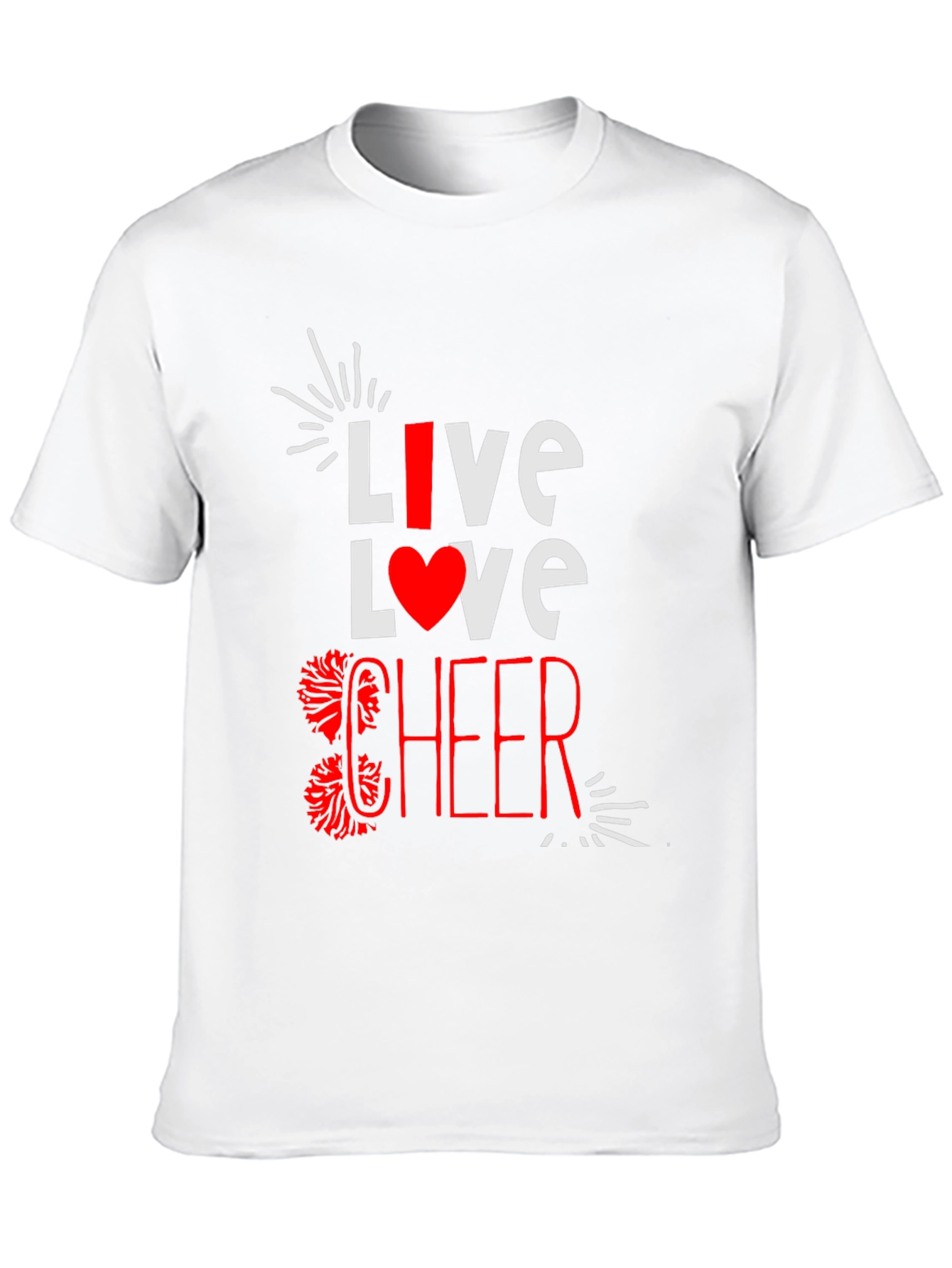 Live Love Cheer T-Shirt - Black Cotton Blend Tee