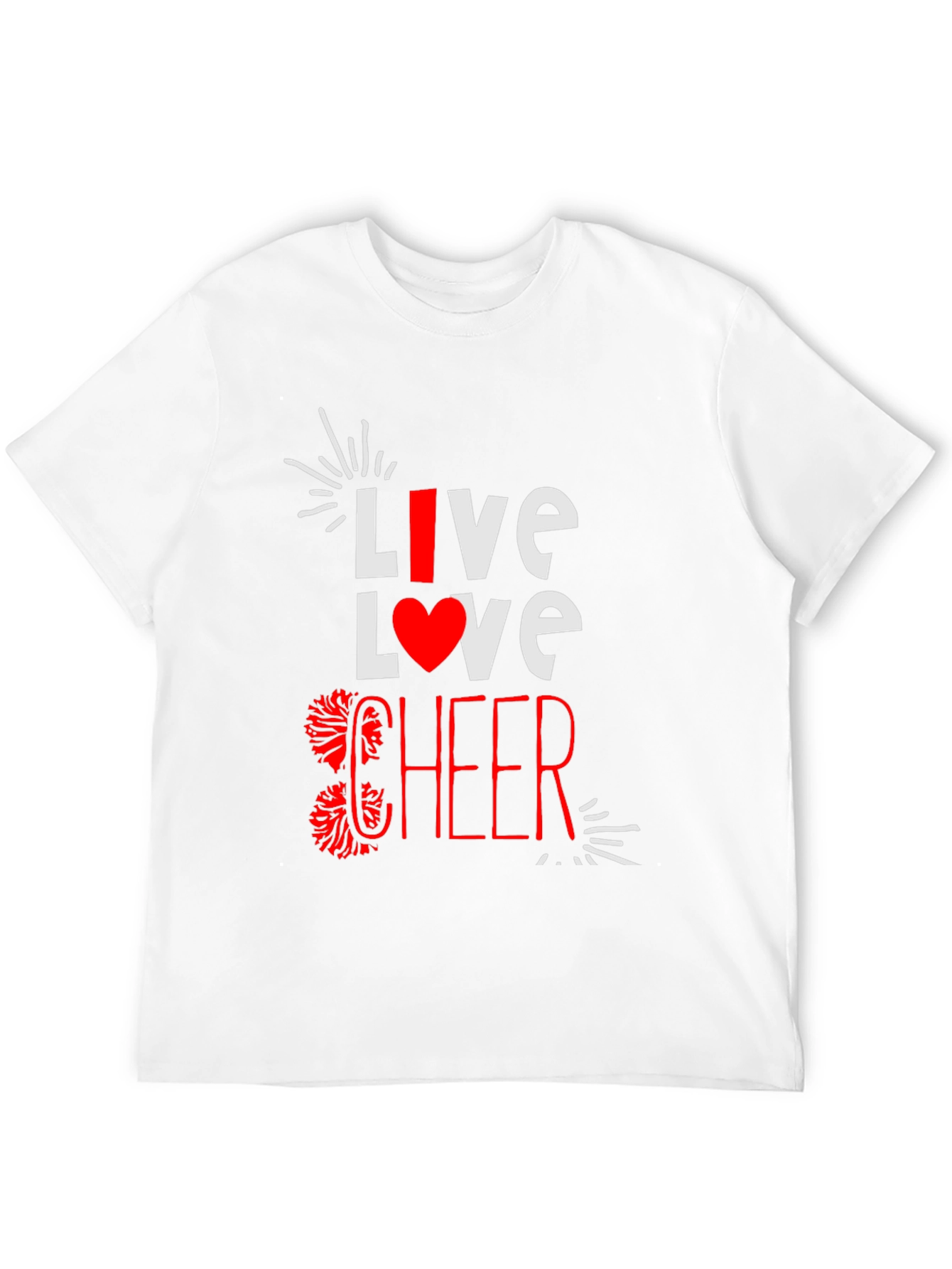 Live Love Cheer T-Shirt - Black Cotton Blend Tee