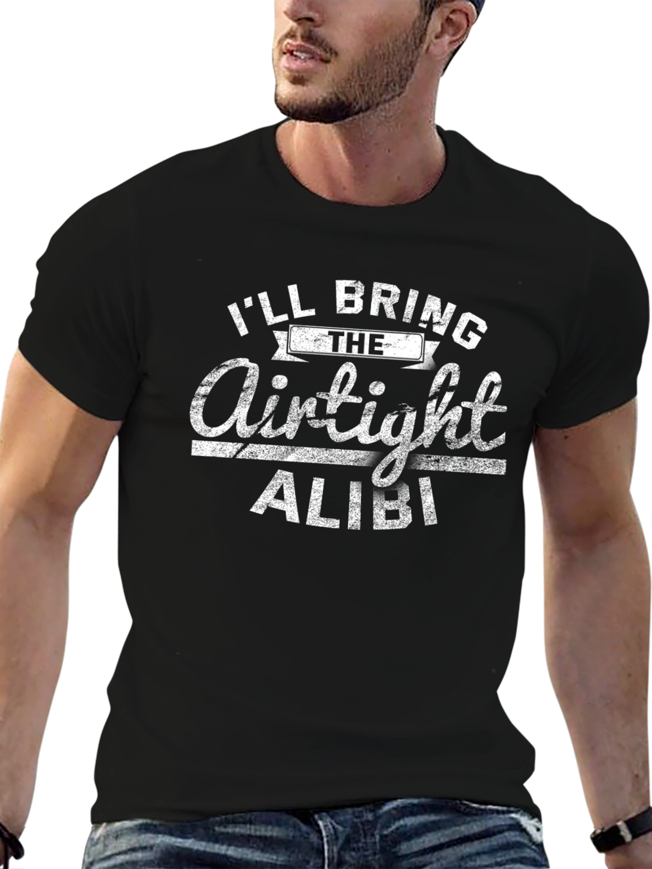Airtight Alibi Novelty Graphic T-Shirt