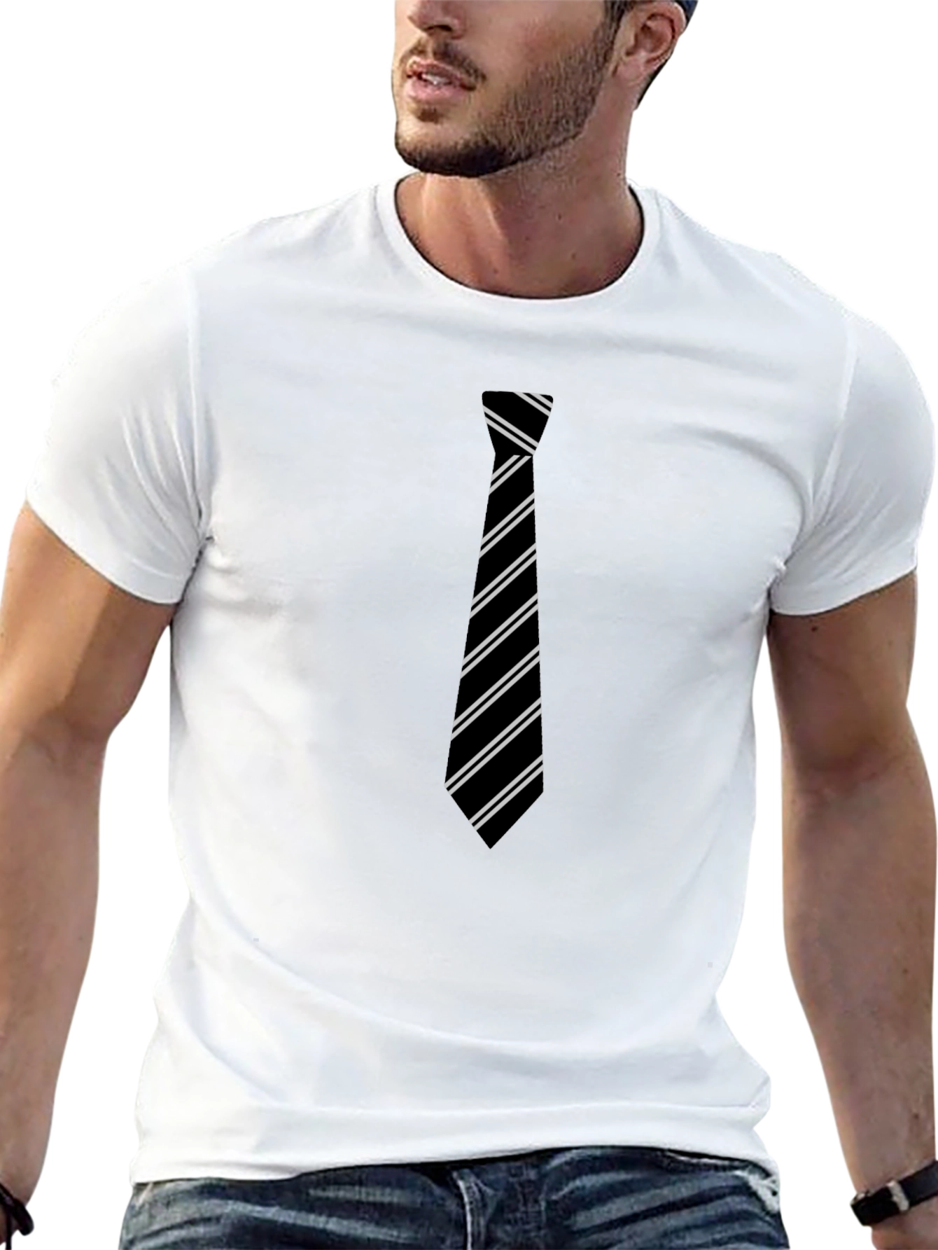 Tie Graphic Black T-Shirt