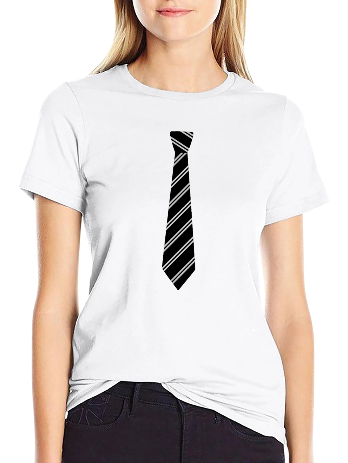 Tie Graphic Black T-Shirt