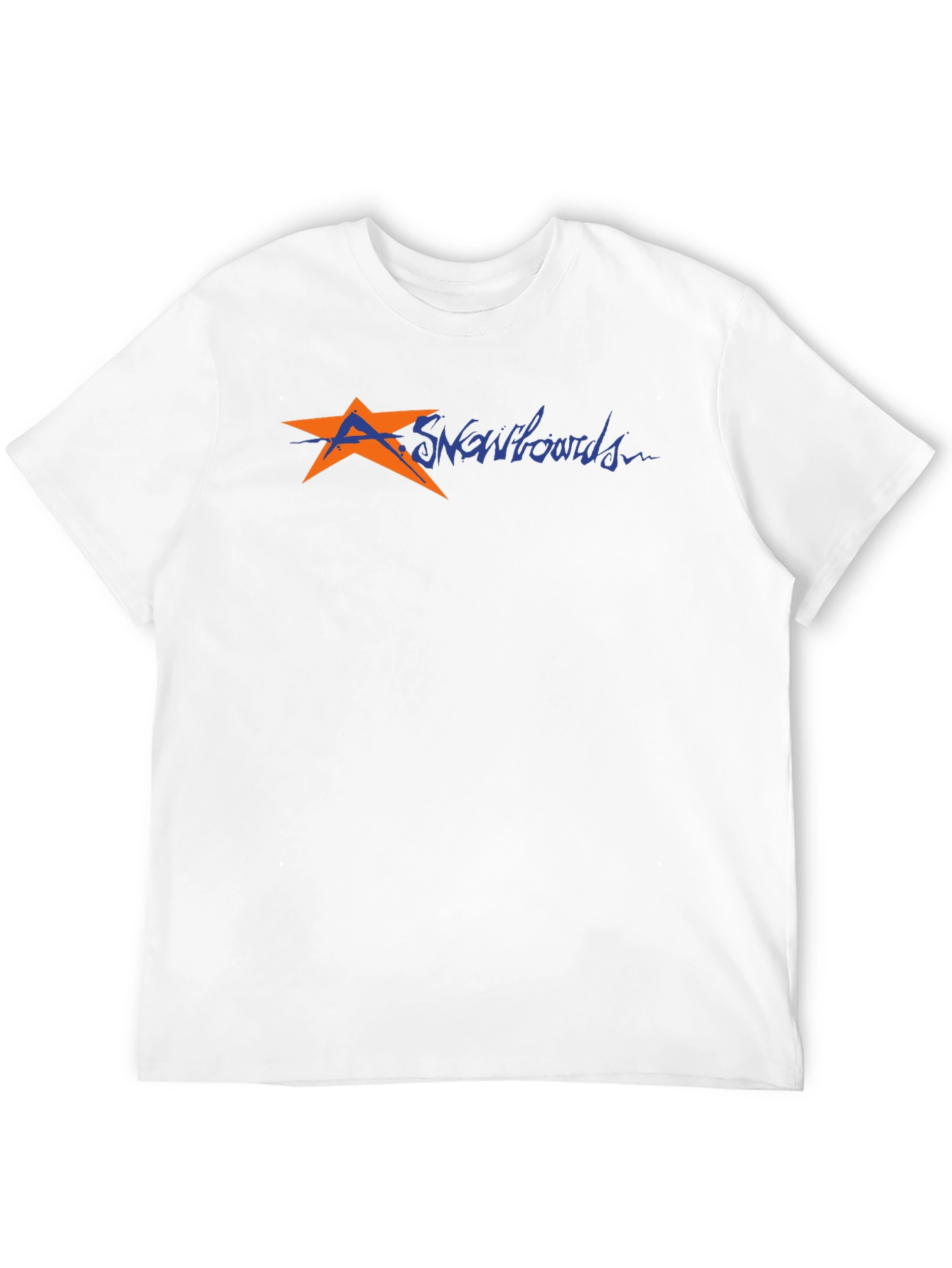 Mens Black T-Shirt with Snowboard Graphic
