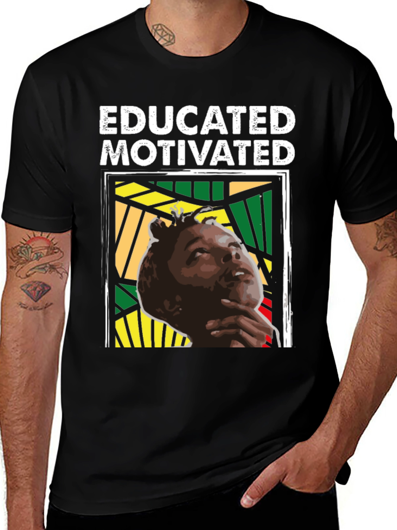 Educated Motivated Graphic Tee - Black