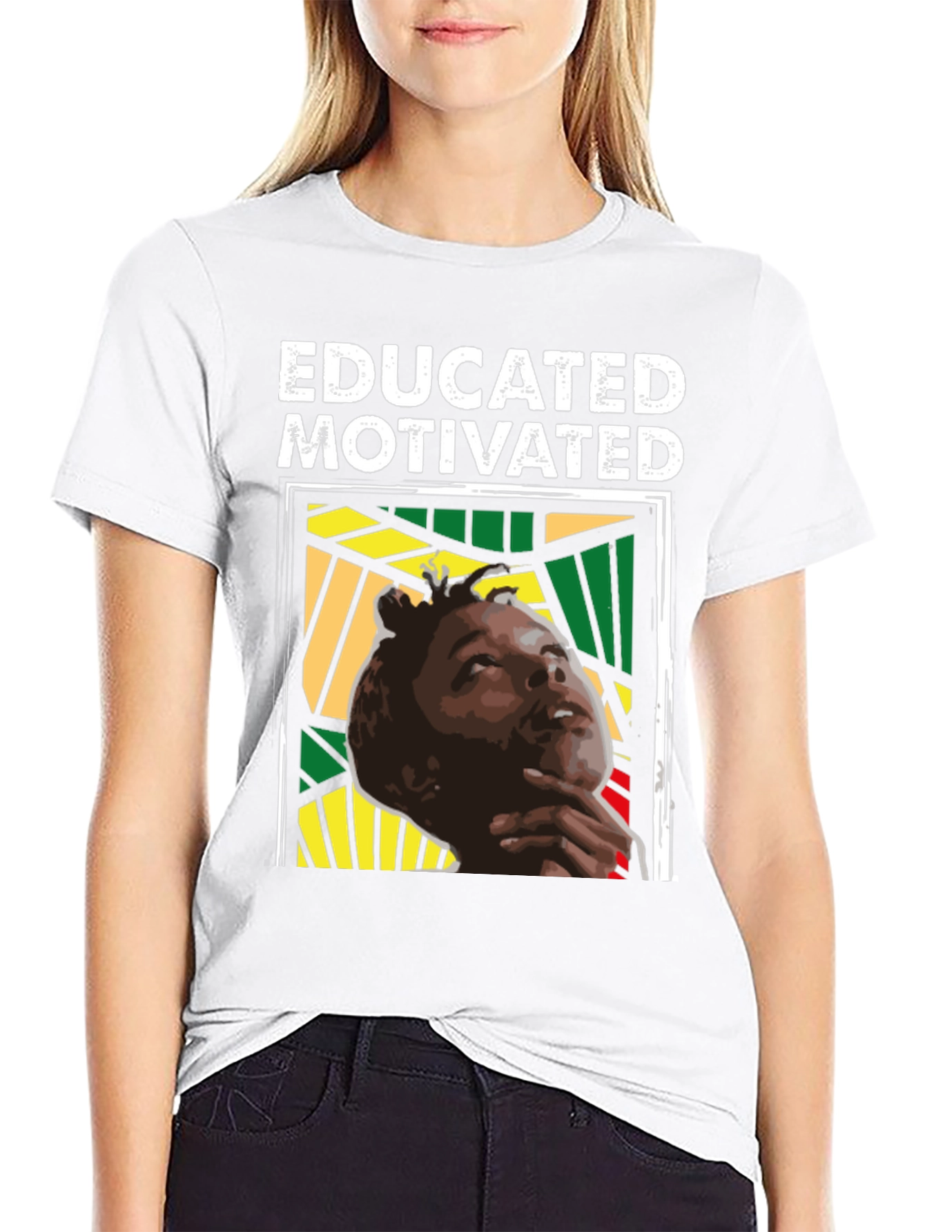 Educated Motivated Graphic Tee - Black