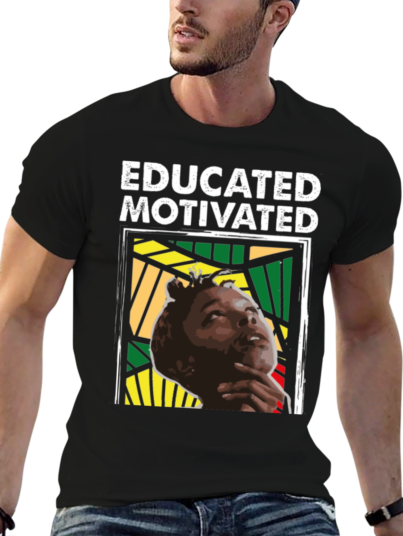 Educated Motivated Graphic Tee - Black