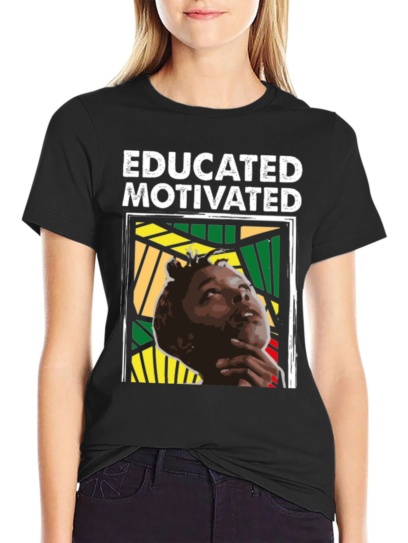 Educated Motivated Graphic Tee - Black