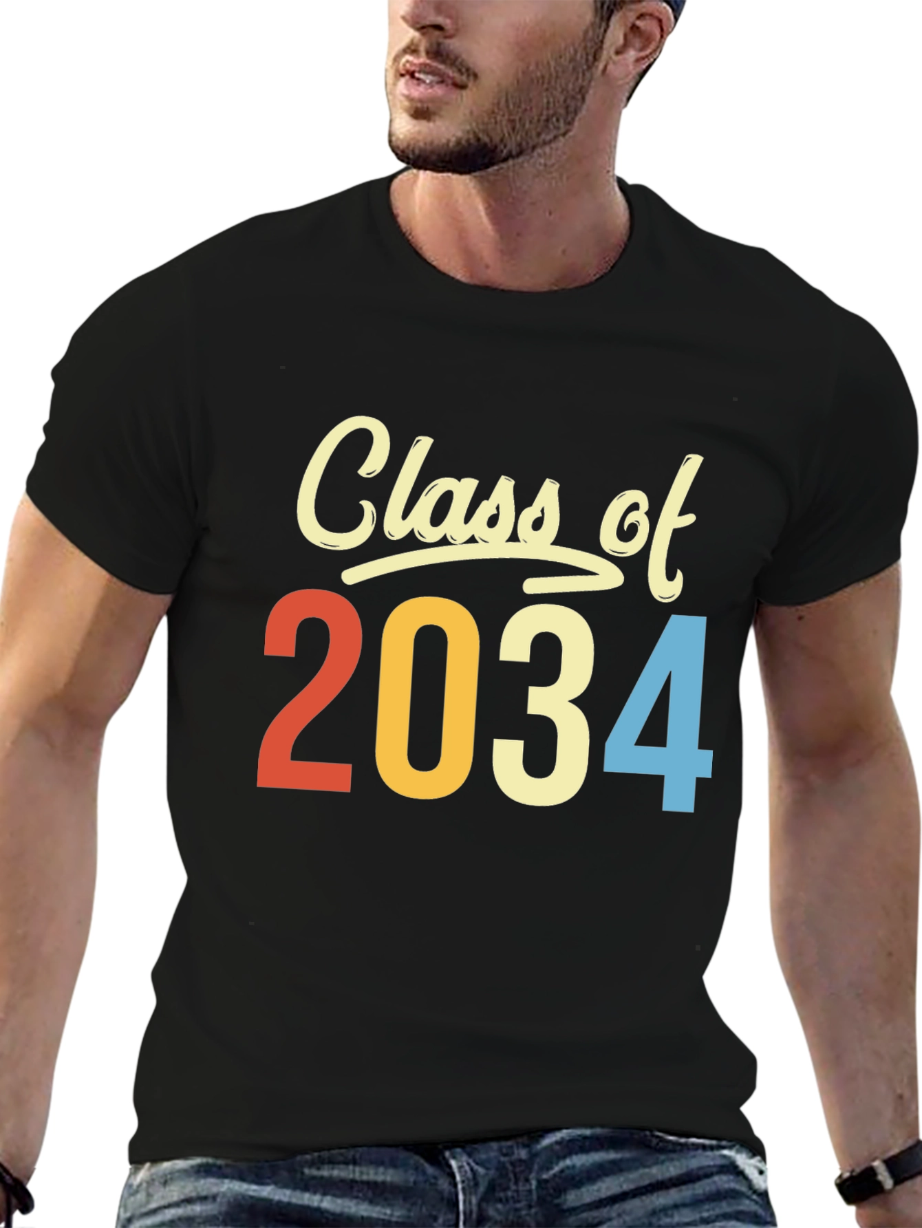 Class of 2034 T-Shirt Retro Style Graduation Tee