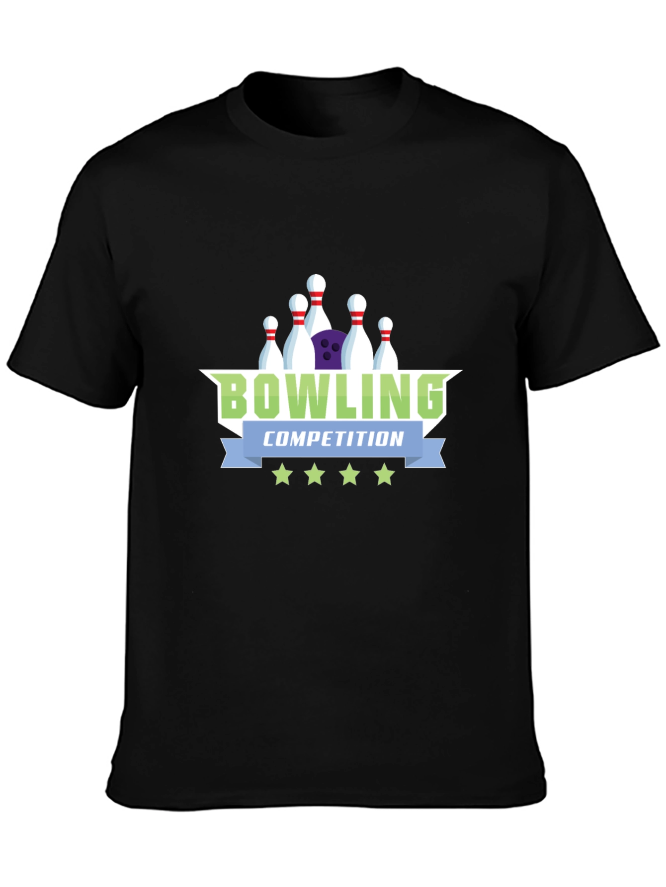 Bowling Competition Graphic Tee - Cool Sport Shirt