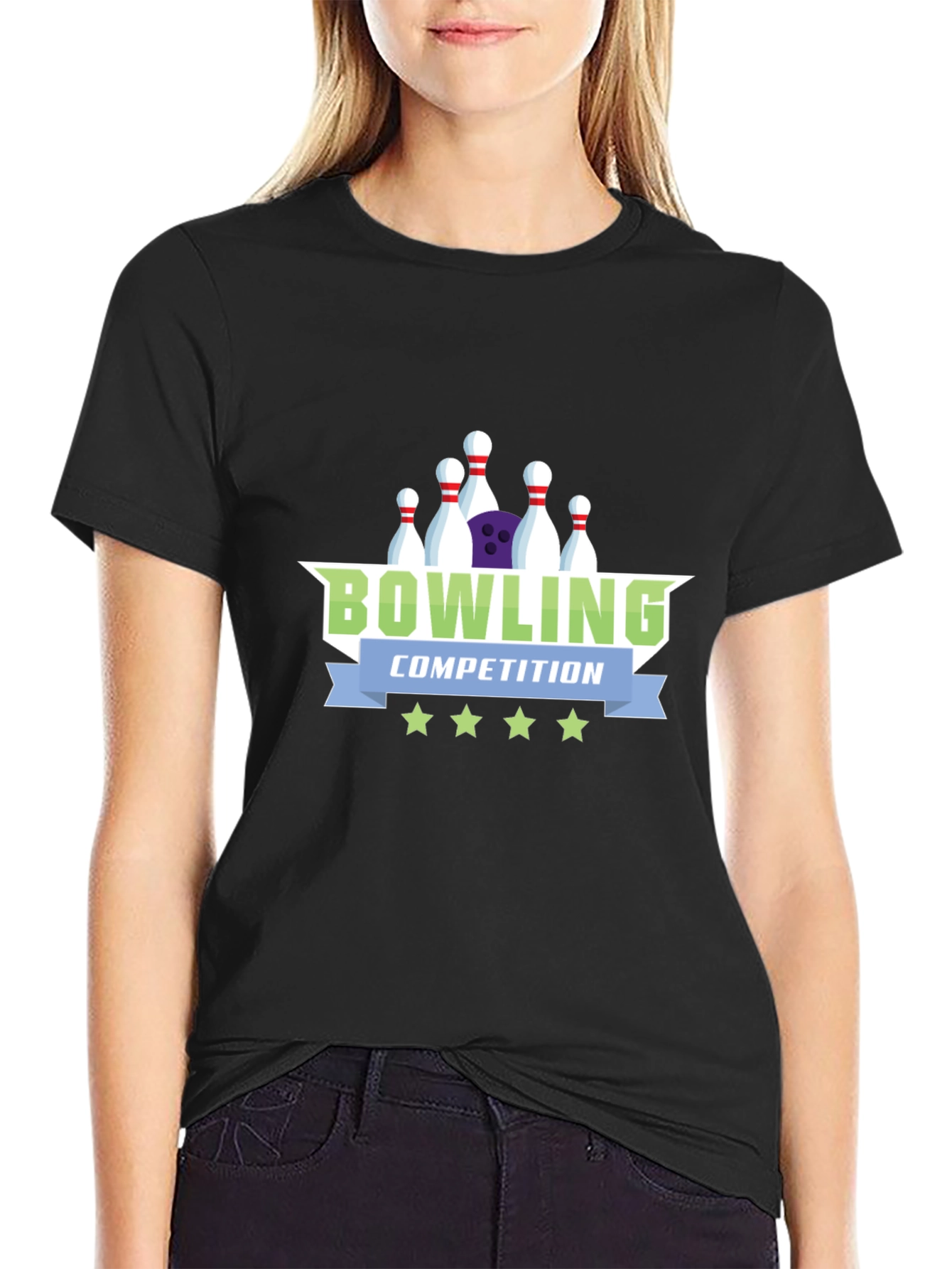 Bowling Competition Graphic Tee - Cool Sport Shirt