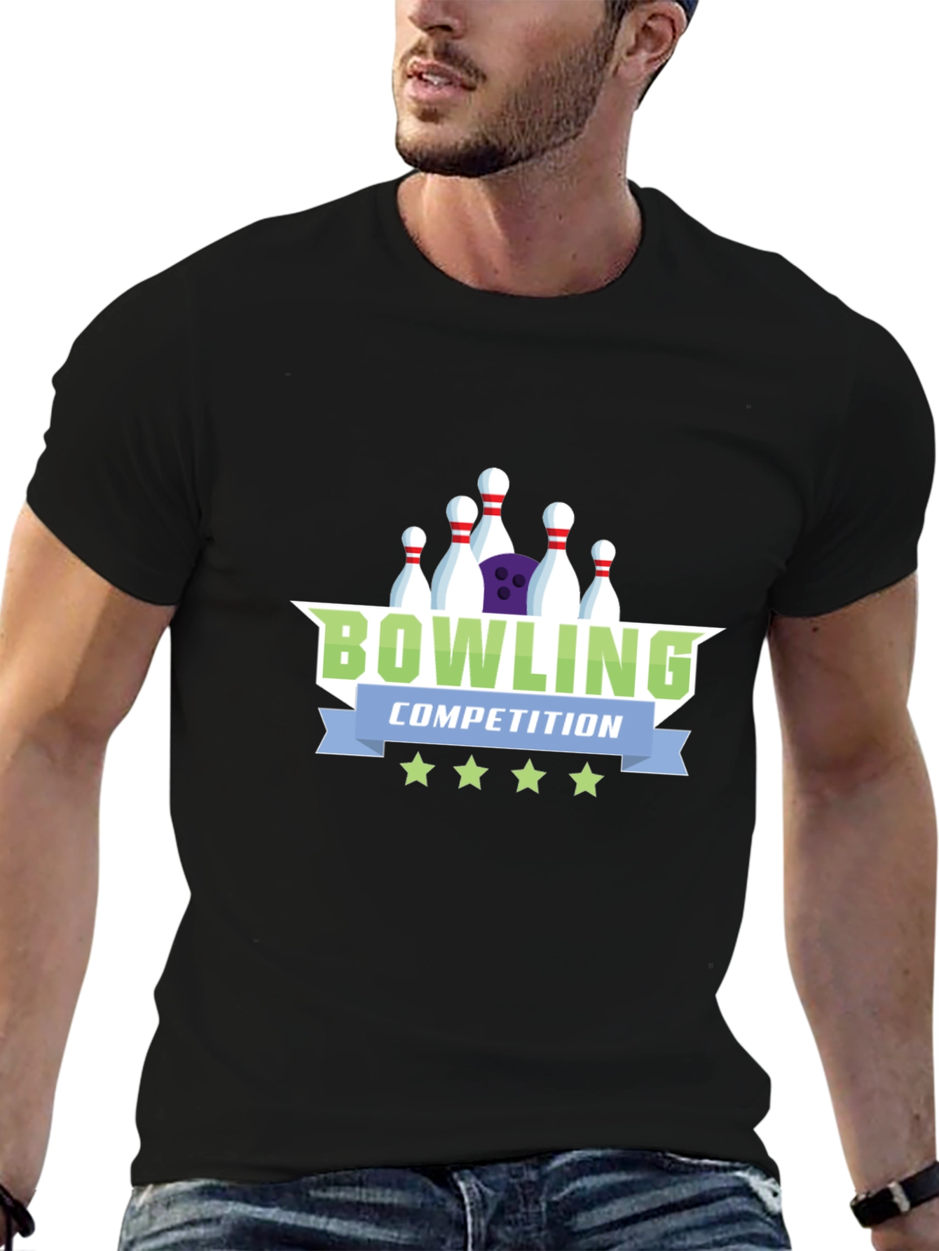 Bowling Competition Graphic Tee - Cool Sport Shirt