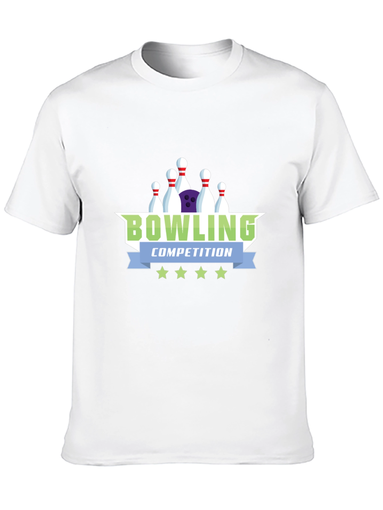 Bowling Competition Graphic Tee - Cool Sport Shirt