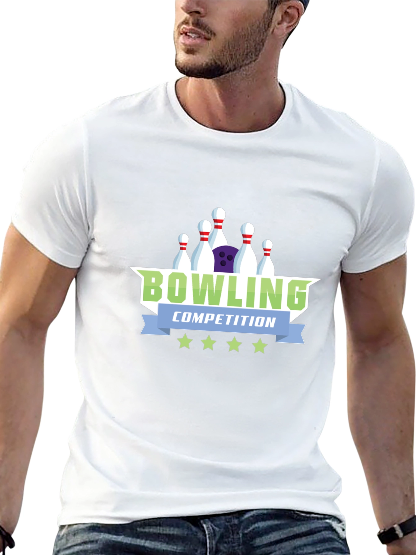 Bowling Competition Graphic Tee - Cool Sport Shirt