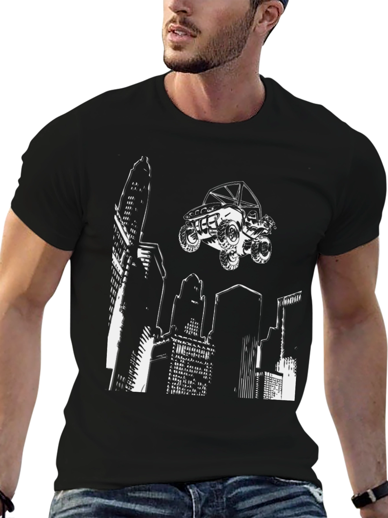 Urban Ride T-Shirt - Cityscape ATV Graphic Tee