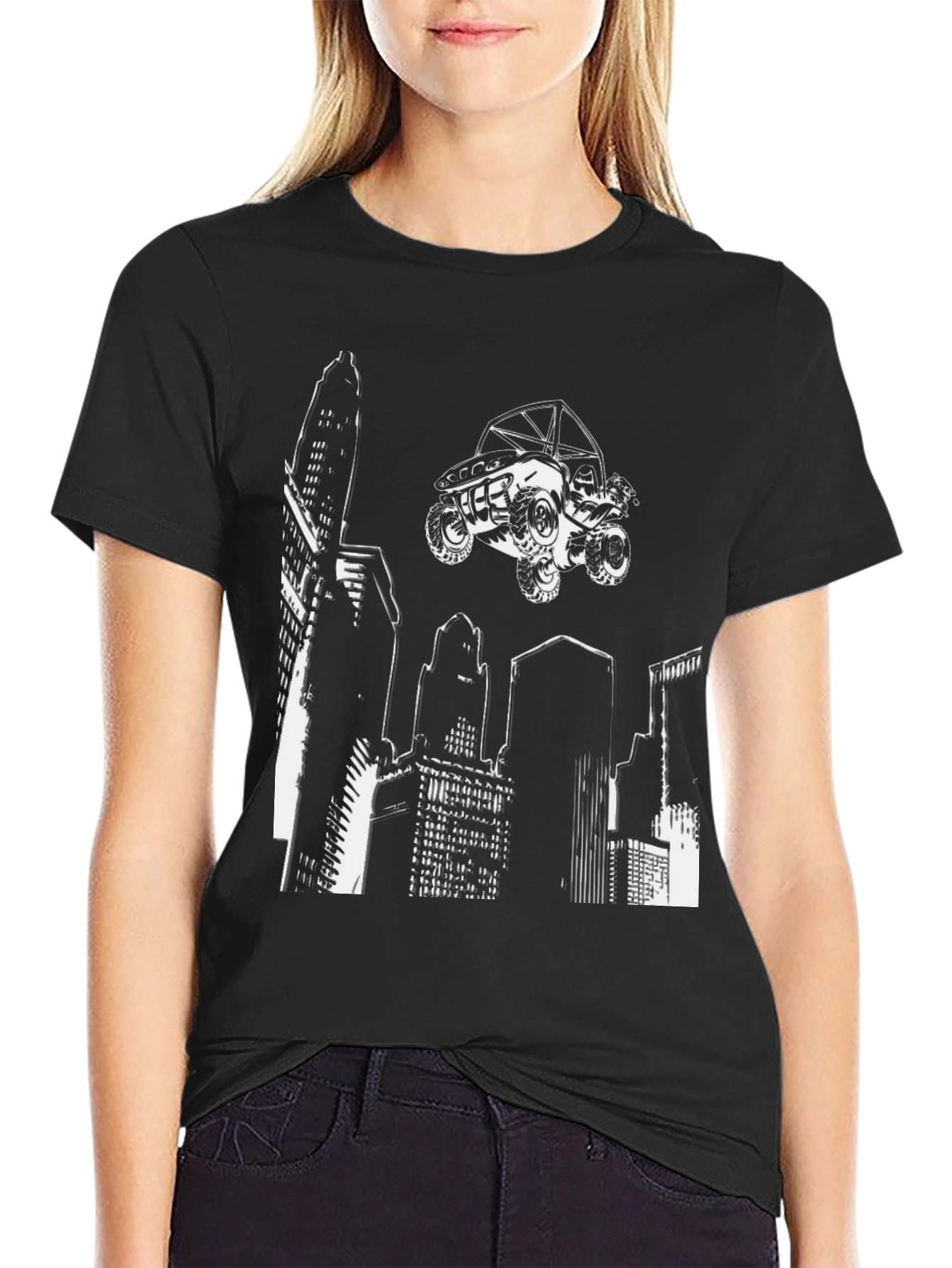Urban Ride T-Shirt - Cityscape ATV Graphic Tee