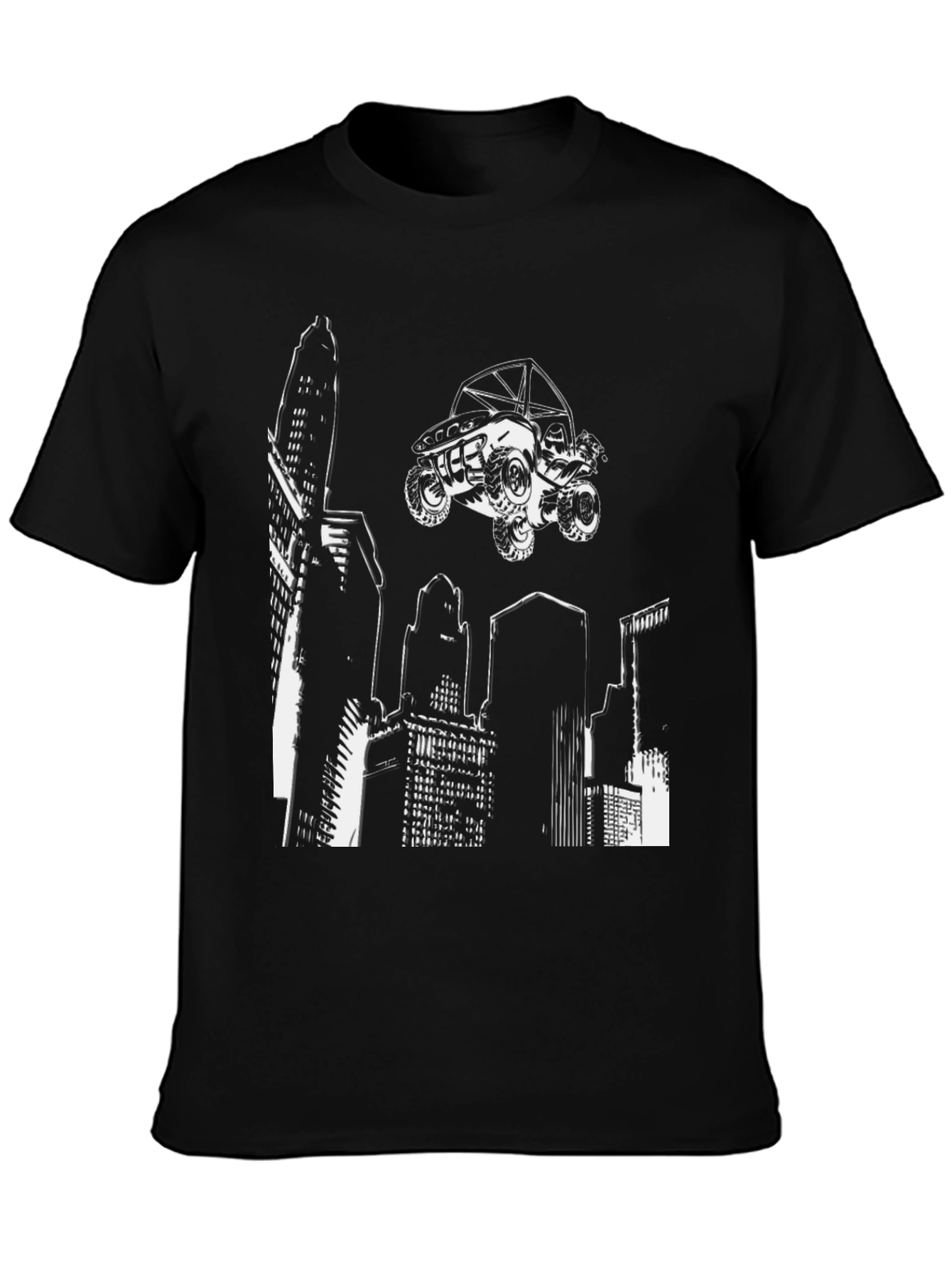Urban Ride T-Shirt - Cityscape ATV Graphic Tee