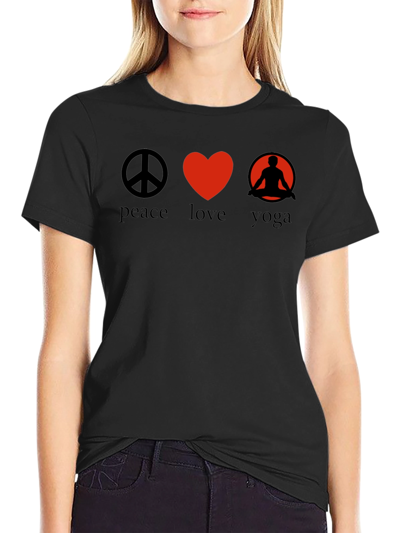 Peace Love Yoga Graphic T-Shirt