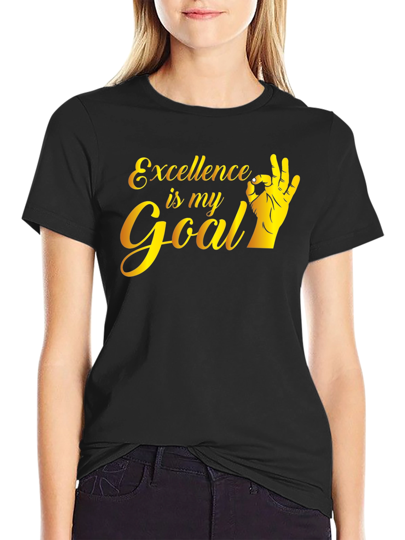 Excellence is My Goal Black T-Shirt