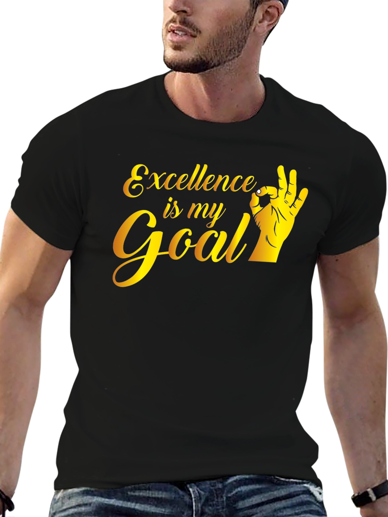 Excellence is My Goal Black T-Shirt