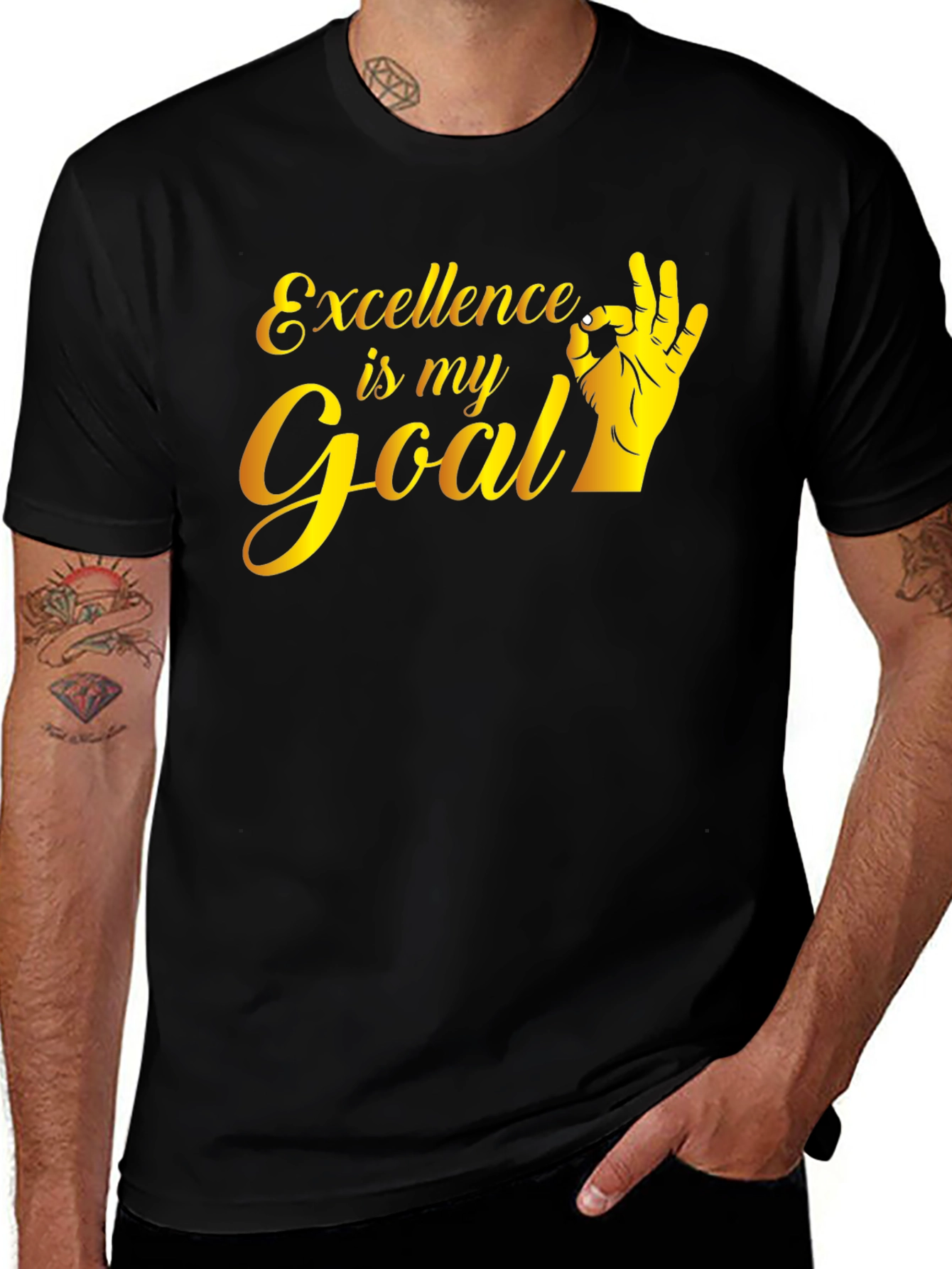 Excellence is My Goal Black T-Shirt