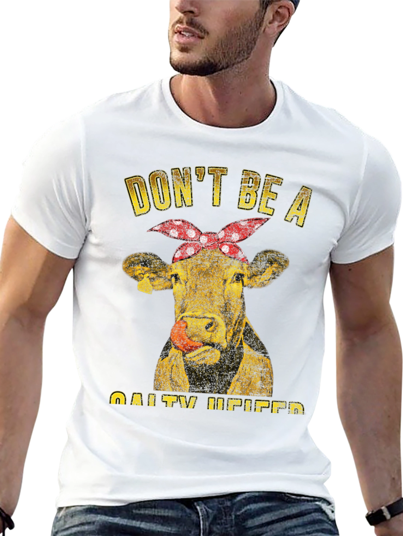 Salty Heifer T-Shirt - Funny Cow Graphic Tee