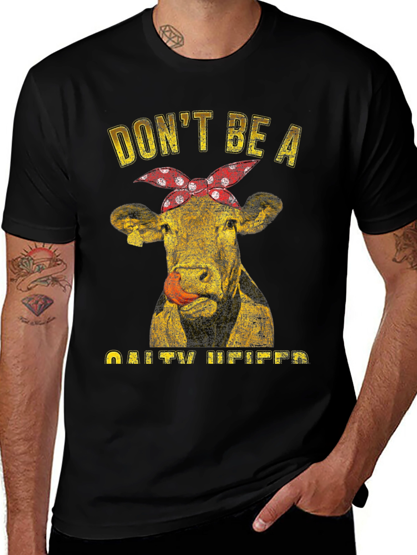 Salty Heifer T-Shirt - Funny Cow Graphic Tee