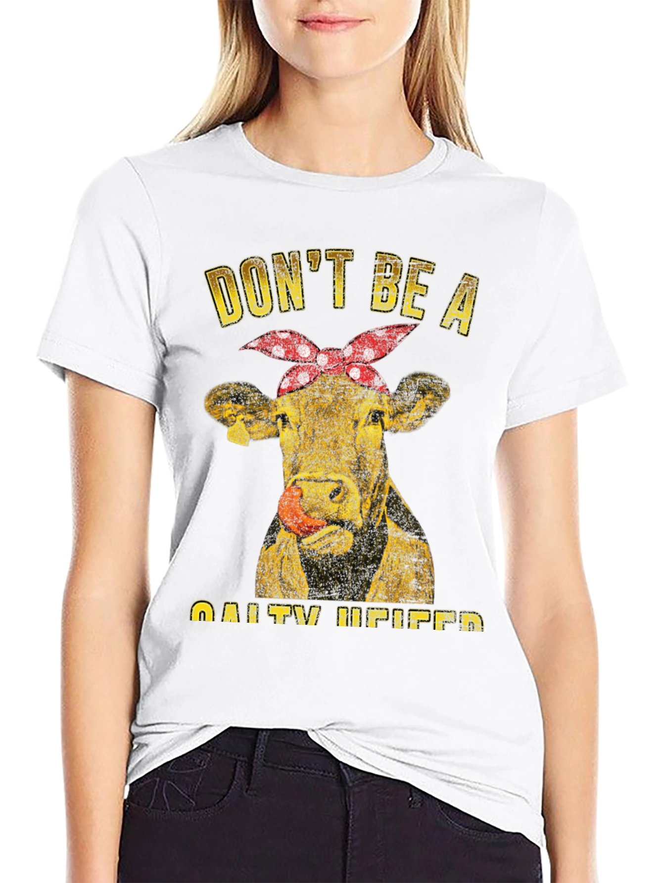 Salty Heifer T-Shirt - Funny Cow Graphic Tee