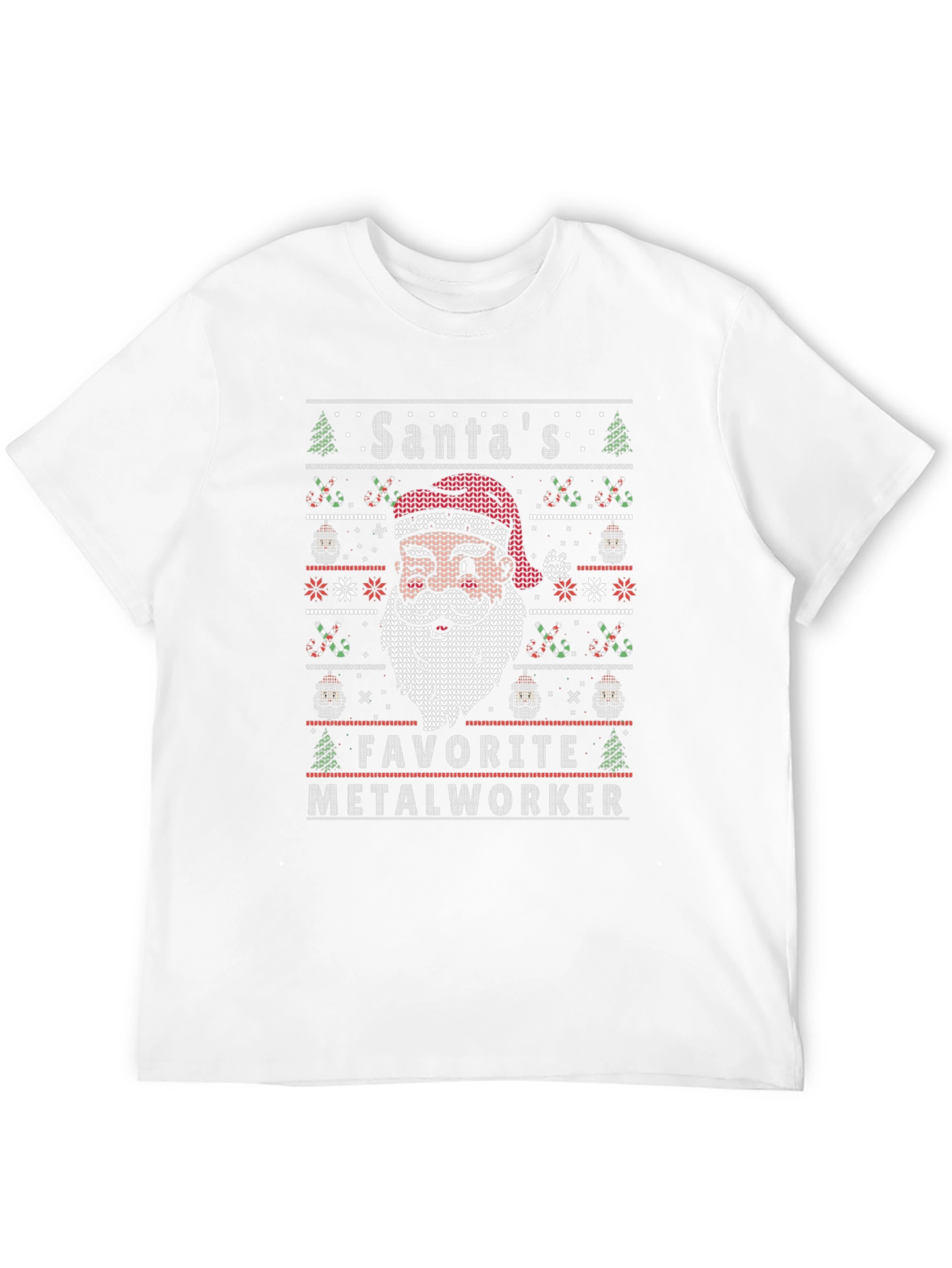 Santas Favorite Metalworker Holiday Graphic Tee
