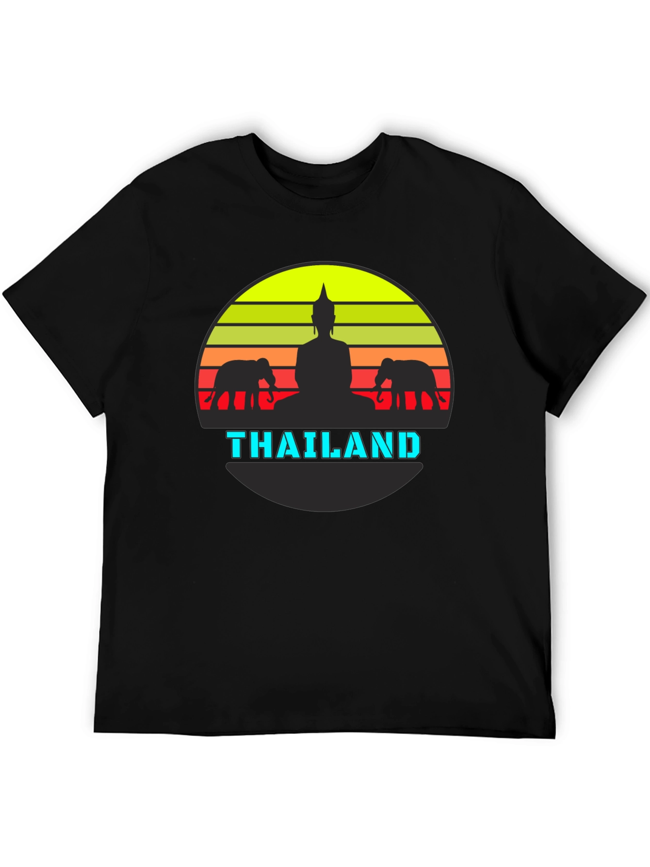 Thailand Graphic Tee - Buddha & Elephant Design