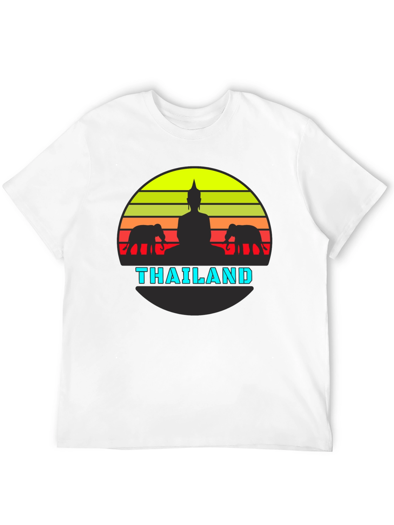 Thailand Graphic Tee - Buddha & Elephant Design