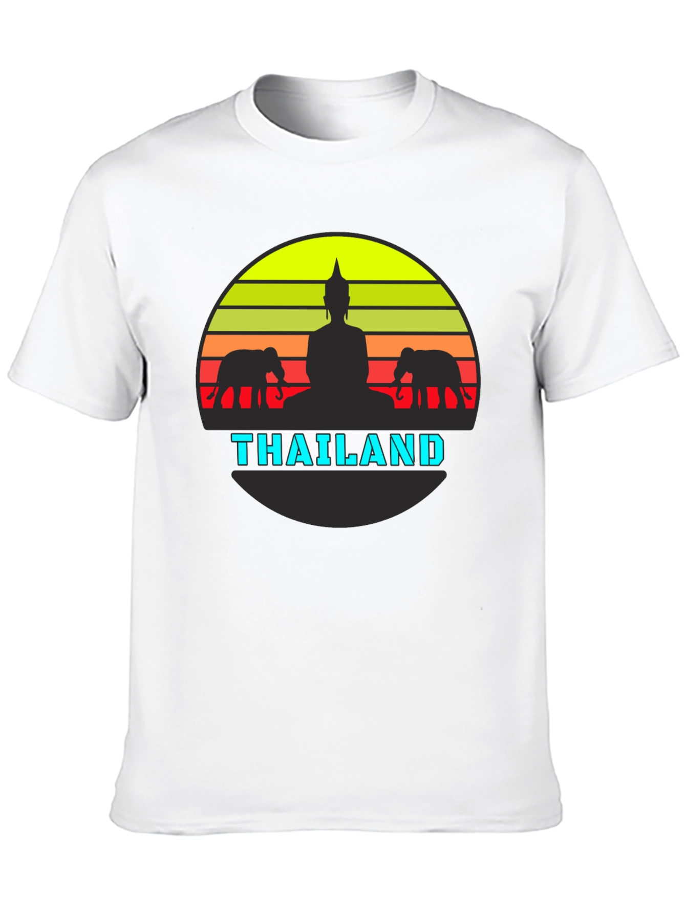 Thailand Graphic Tee - Buddha & Elephant Design