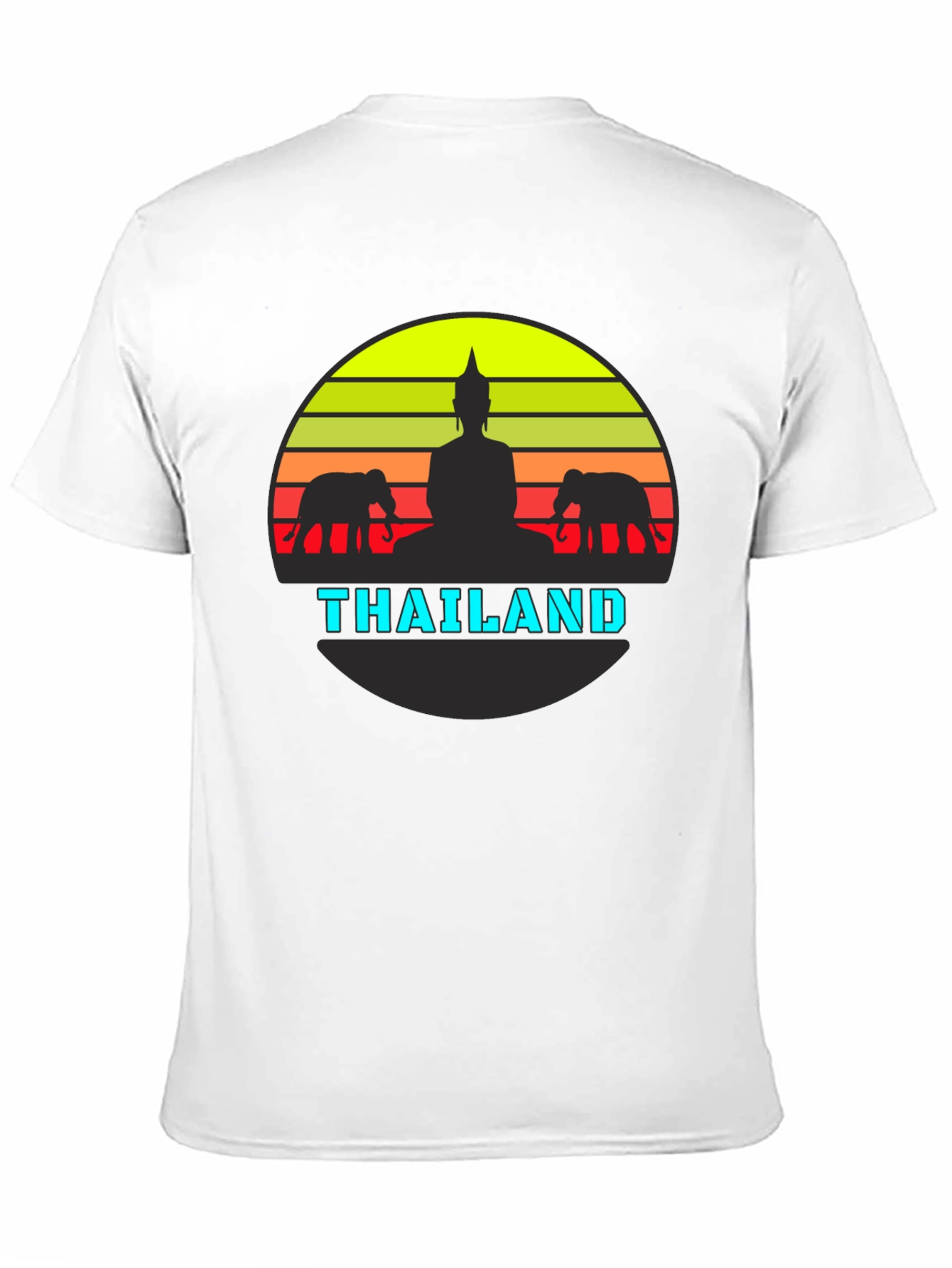 Thailand Graphic Tee - Buddha & Elephant Design