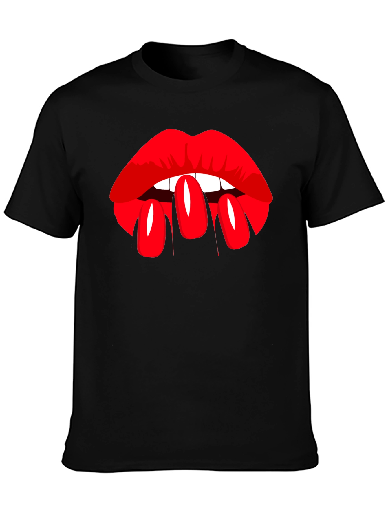 Lip Service Graphic Tee - Bold Black T-Shirt