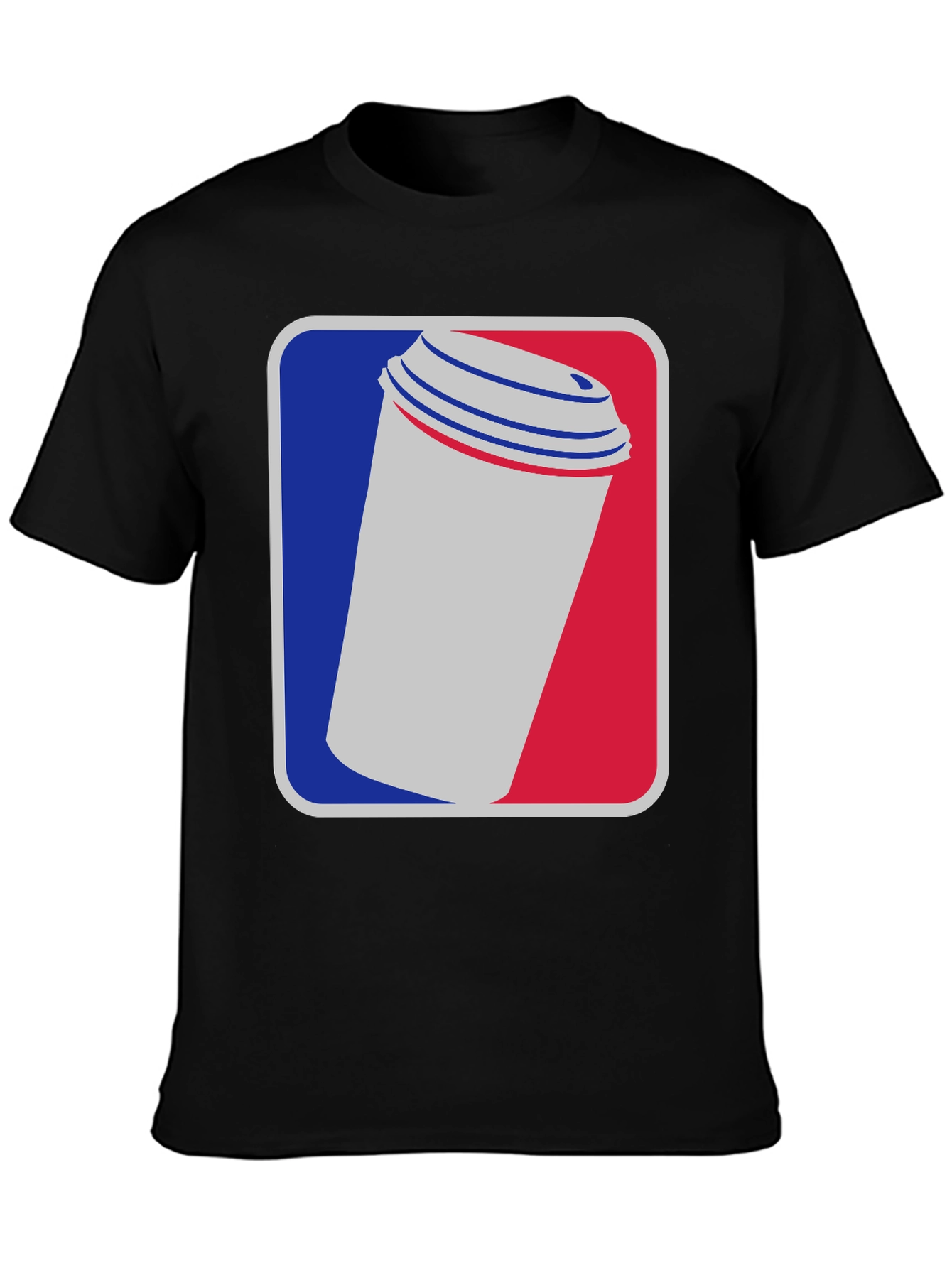 Coffee Cup Graphic Tee - Black Cotton T-Shirt