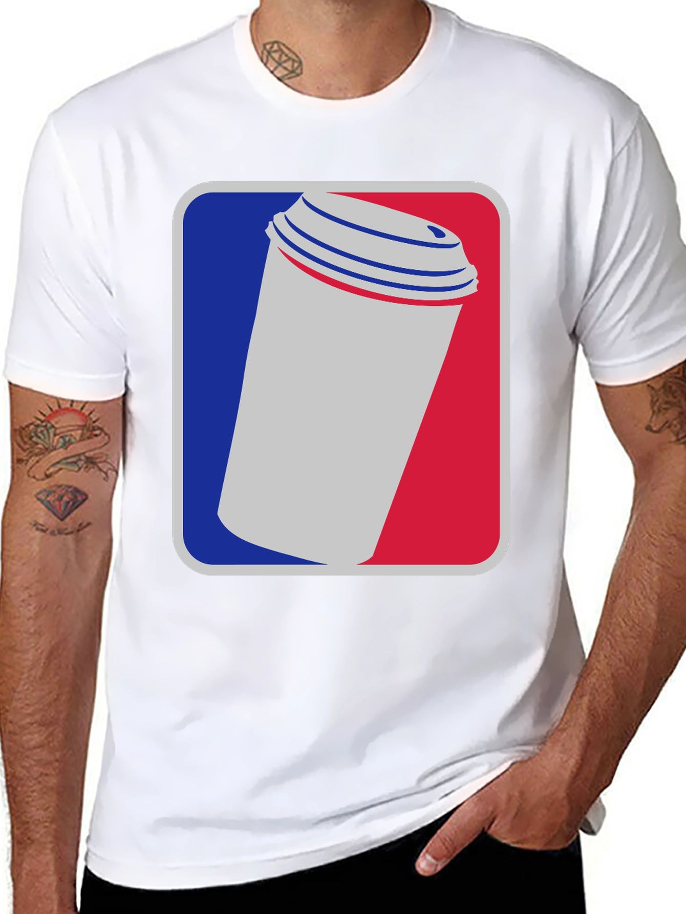 Coffee Cup Graphic Tee - Black Cotton T-Shirt
