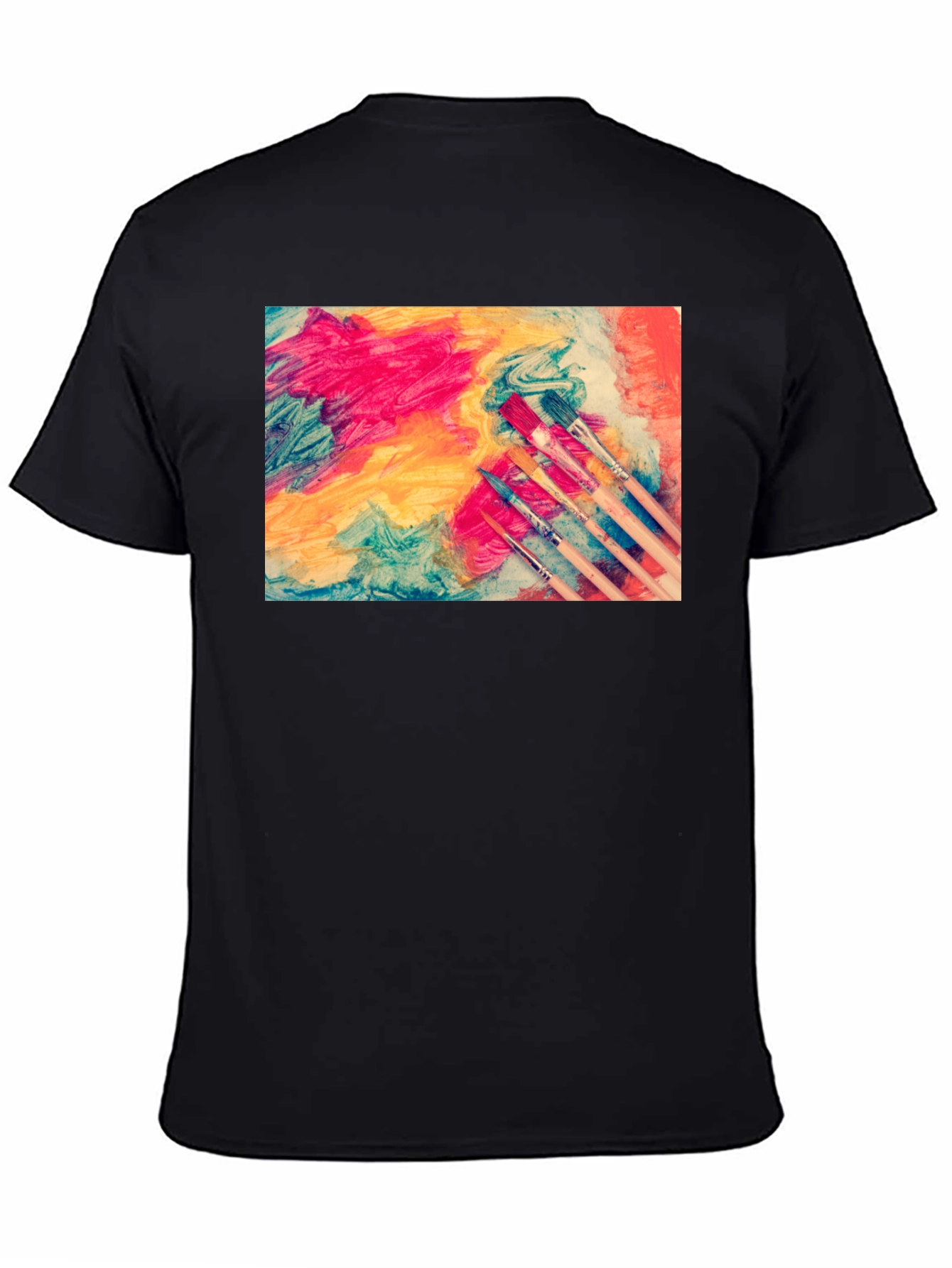 Abstract Art Paintbrush Graphic T-Shirt