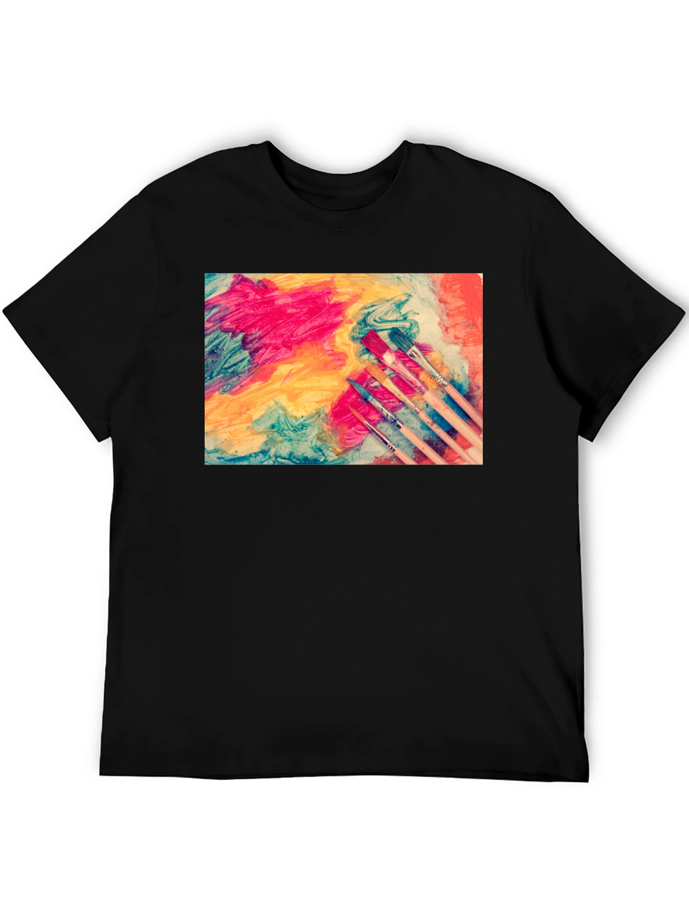 Abstract Art Paintbrush Graphic T-Shirt