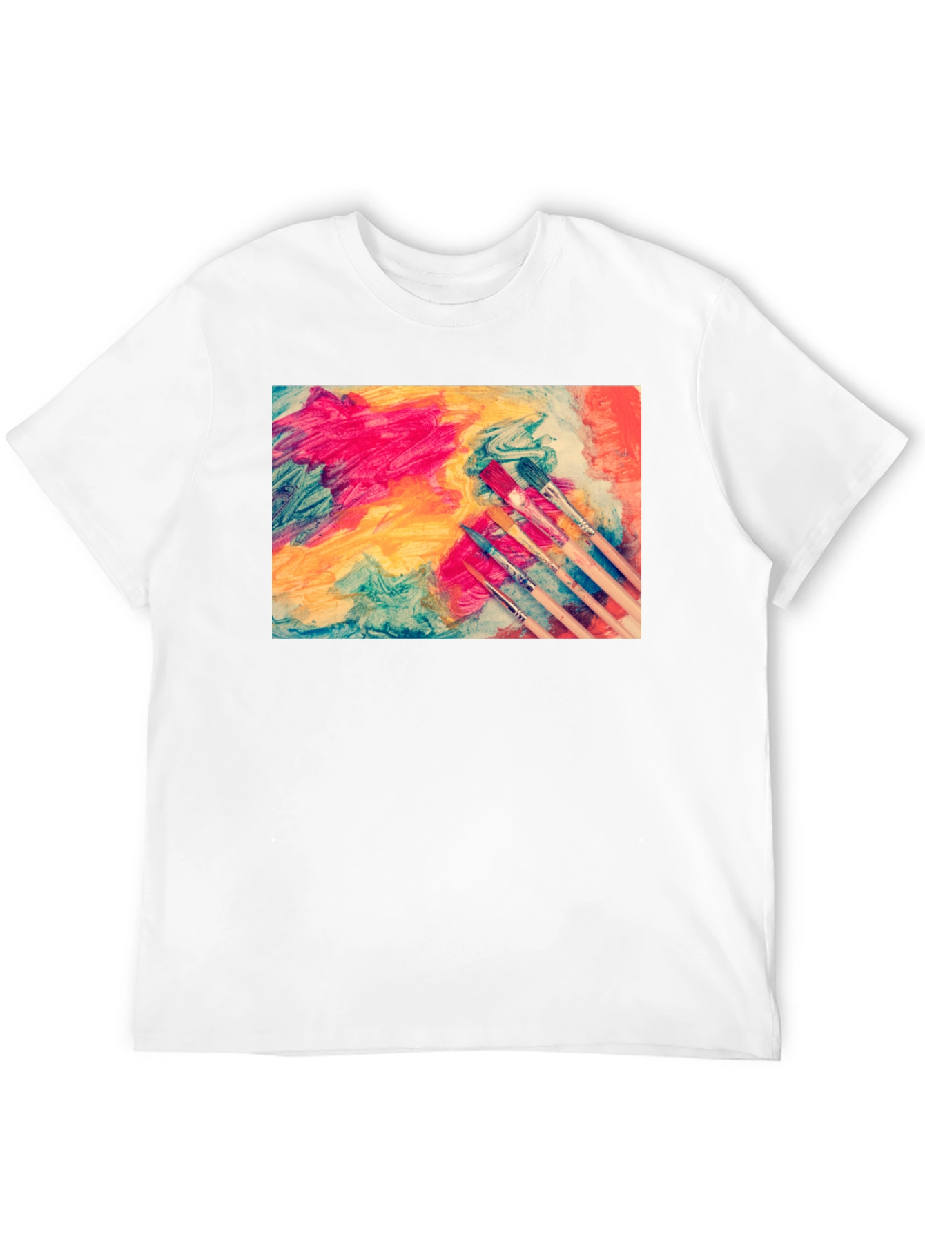 Abstract Art Paintbrush Graphic T-Shirt