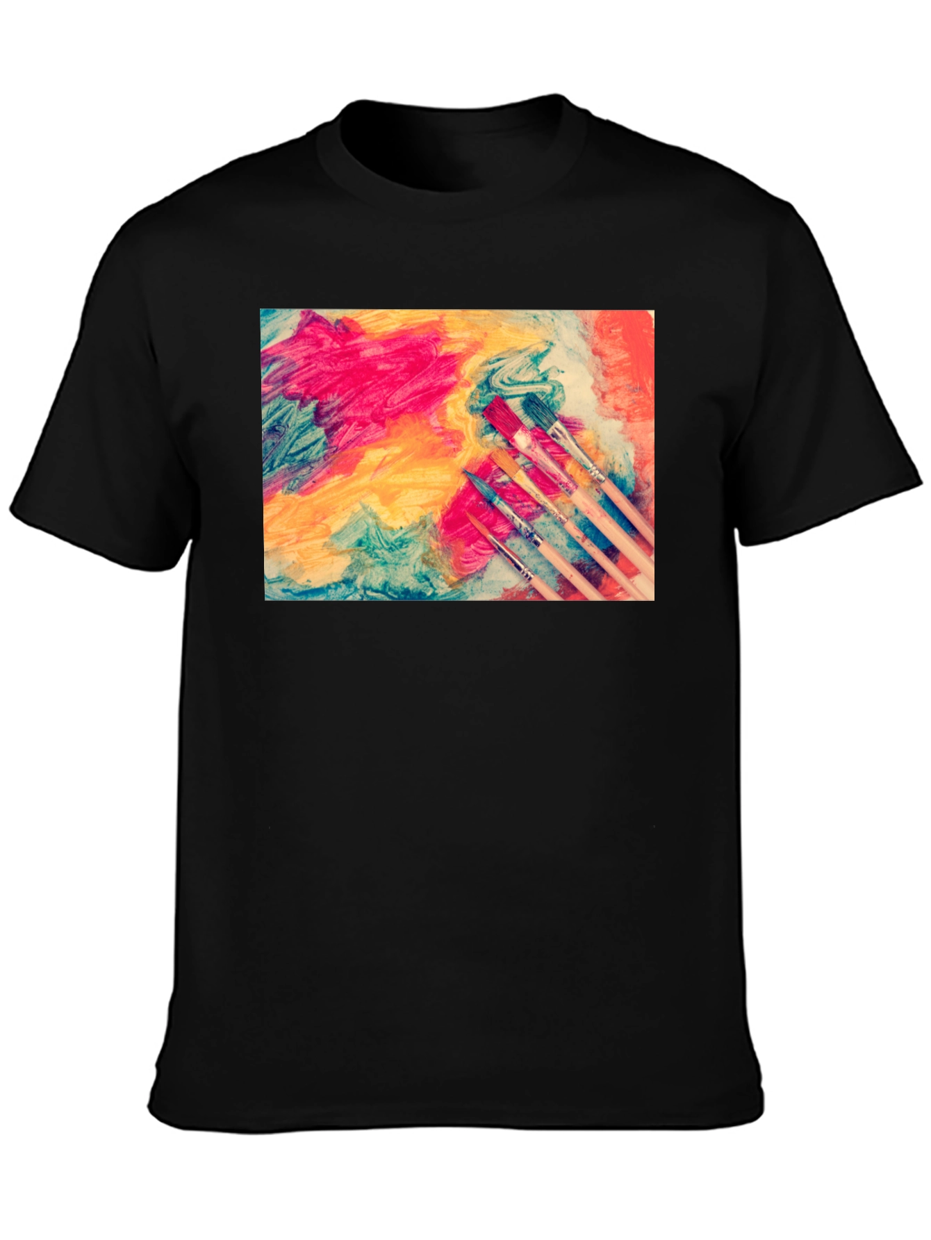 Abstract Art Paintbrush Graphic T-Shirt