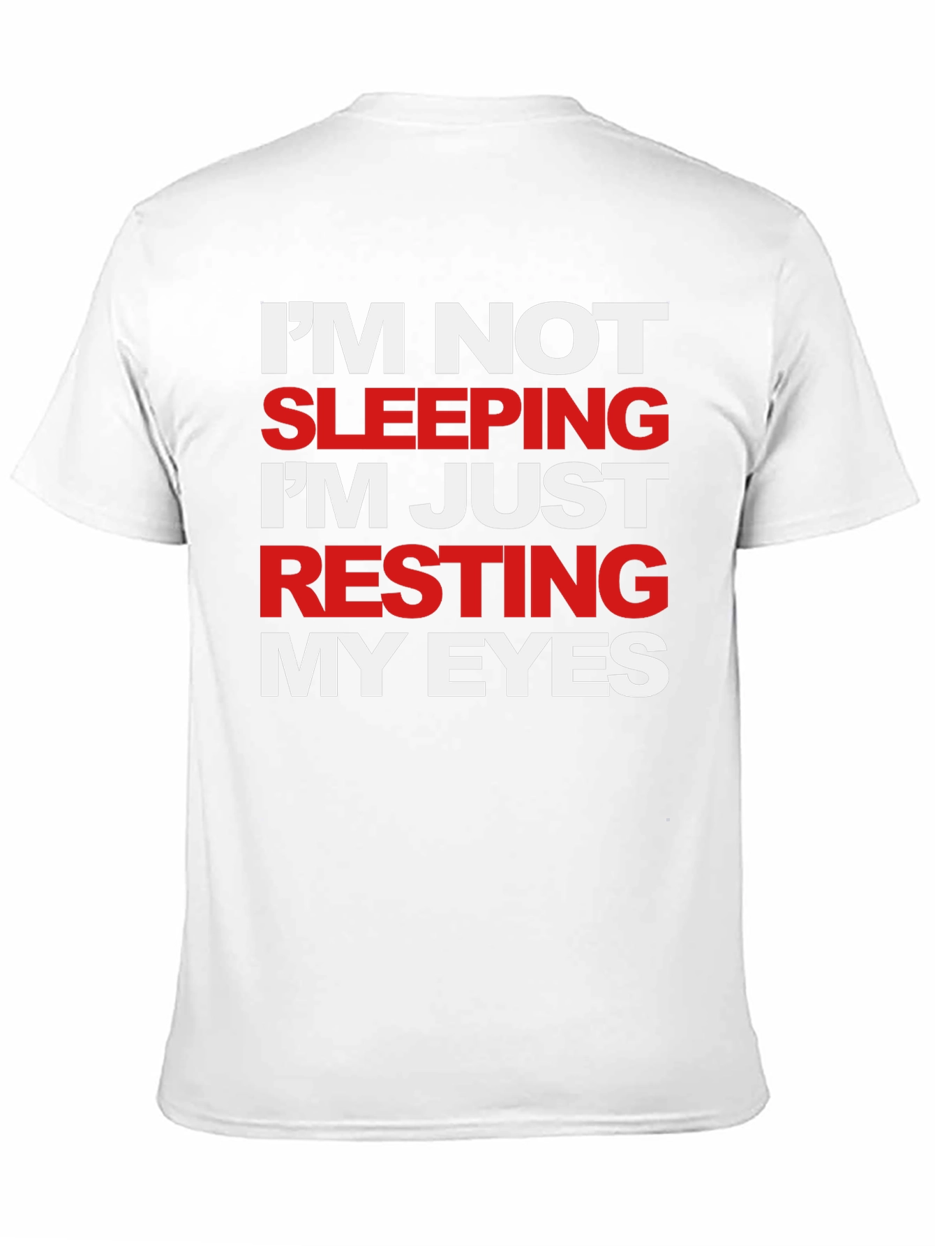Funny Im Not Sleeping Mens Black T-Shirt